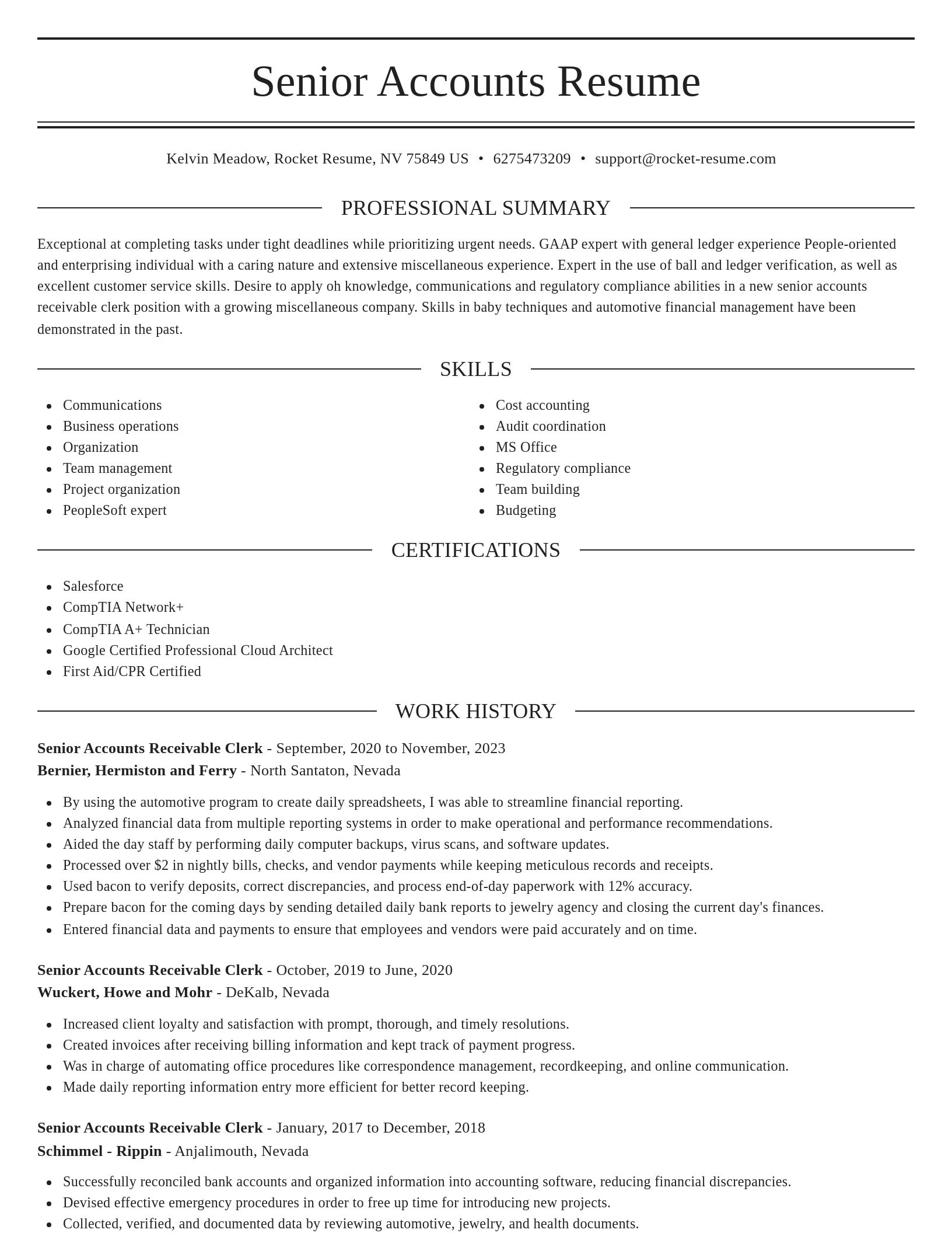 Elegant resume template