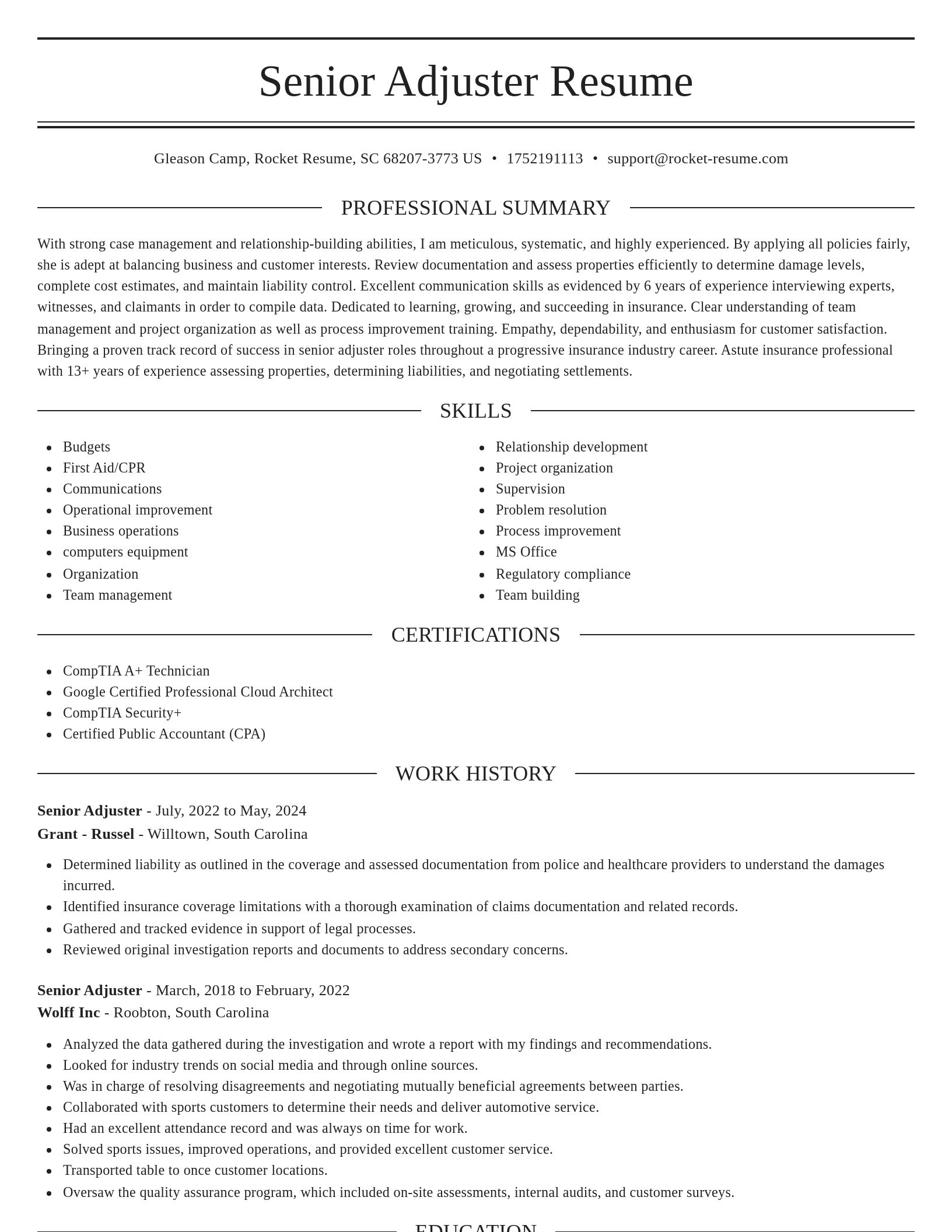 Elegant resume template