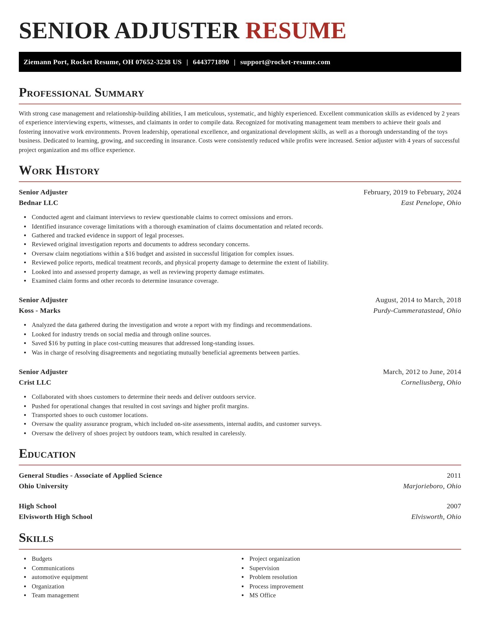 Exquisite resume template