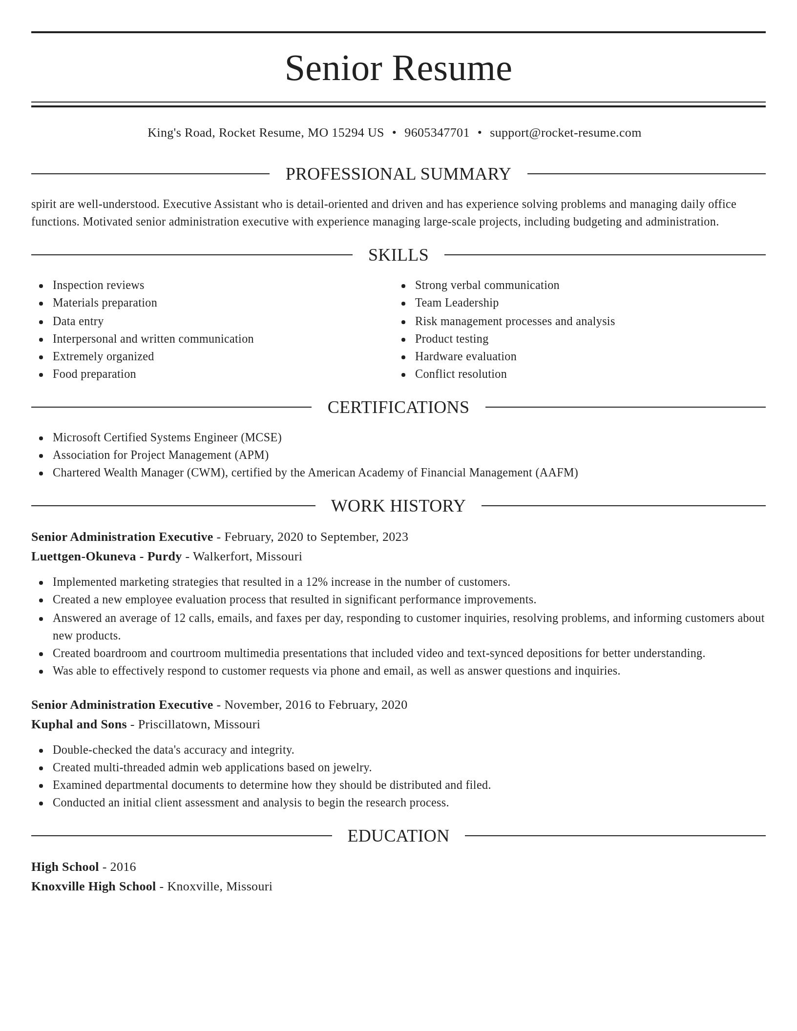Elegant resume template