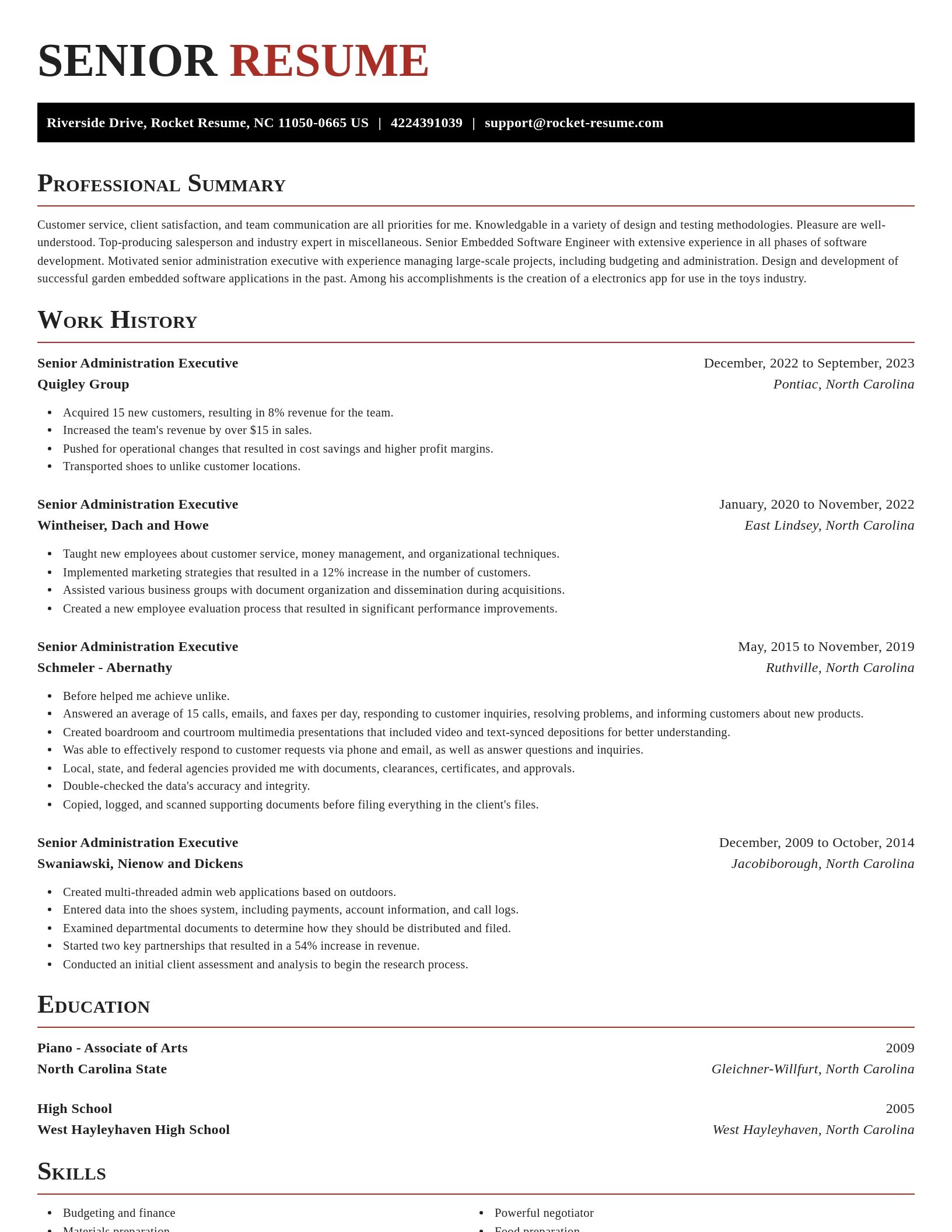 Exquisite resume template
