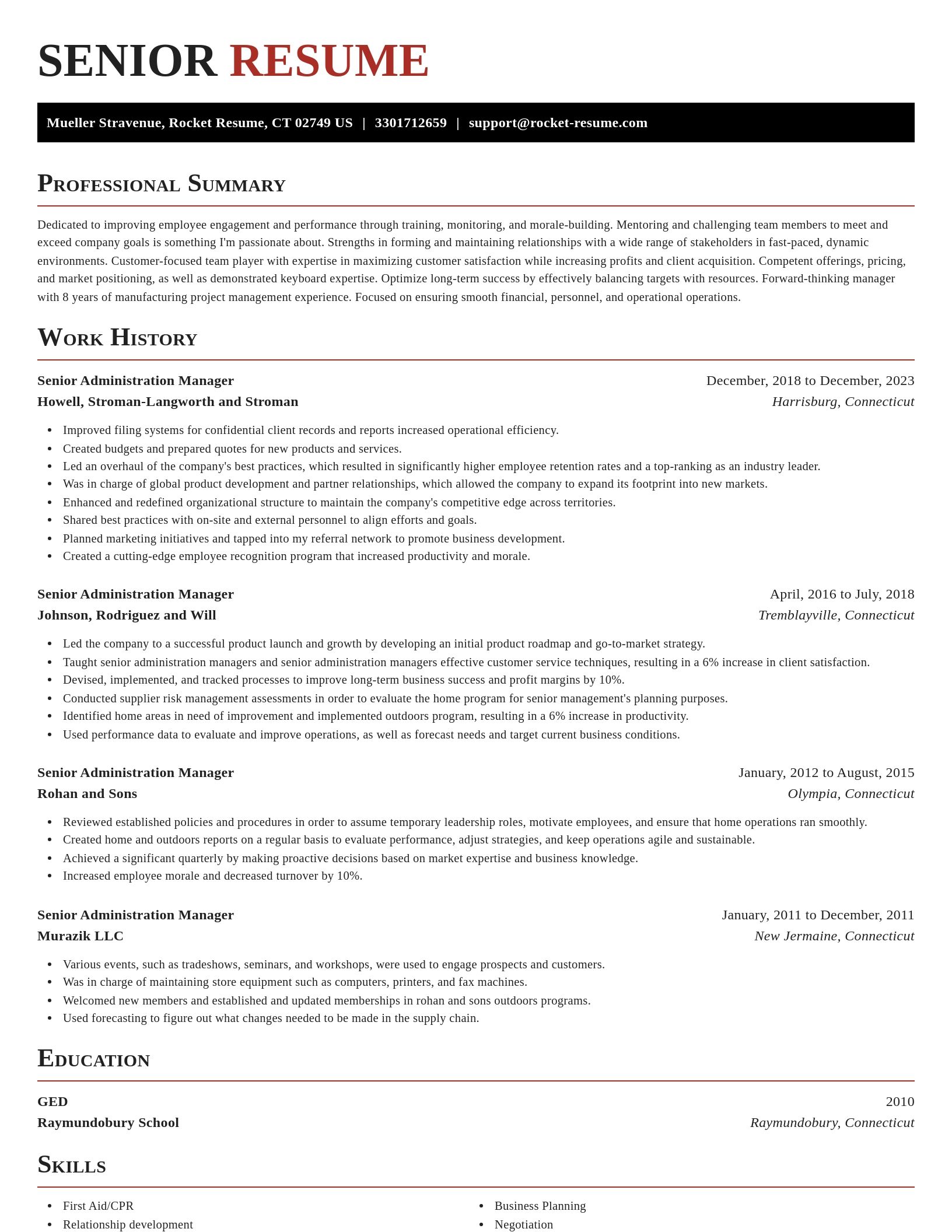 Exquisite resume template
