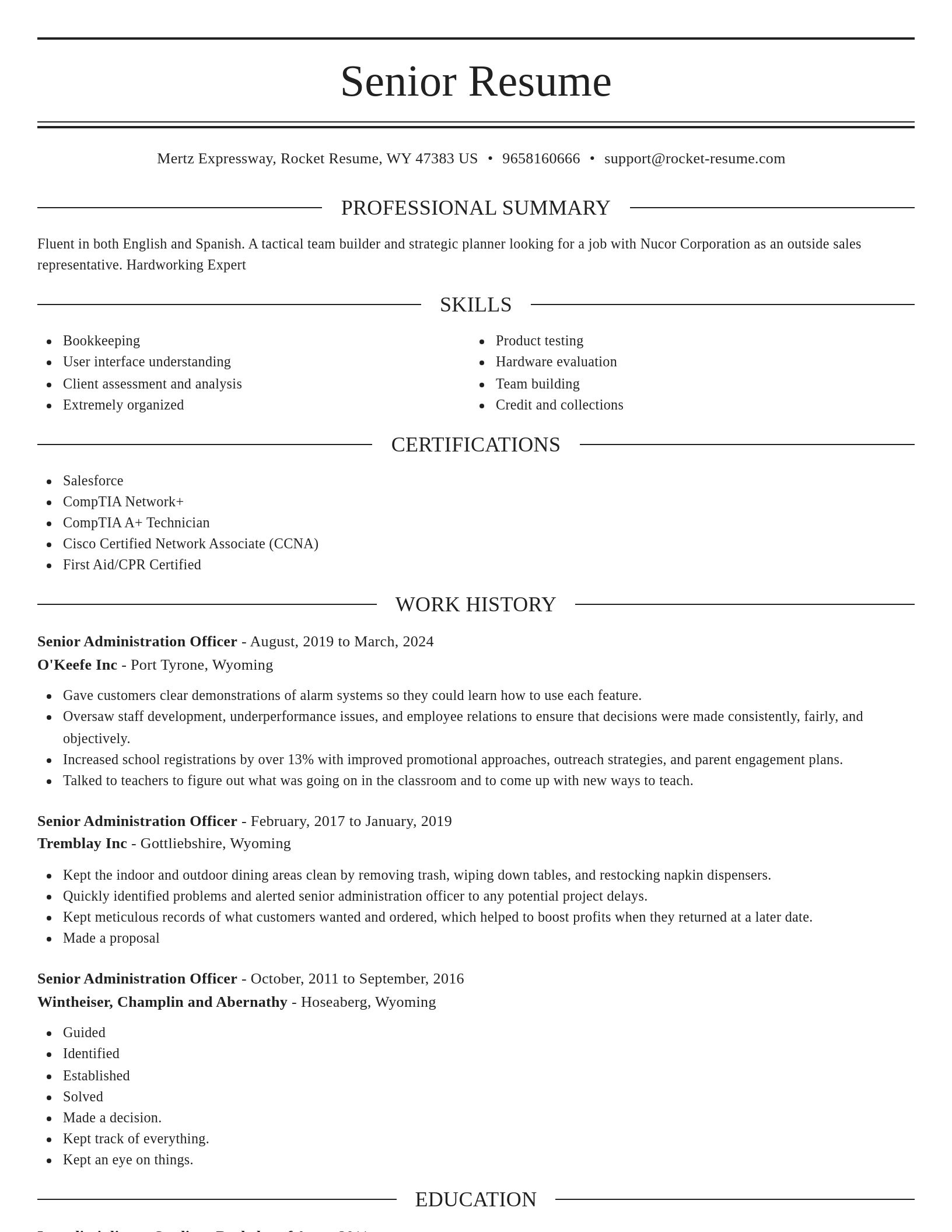 Elegant resume template