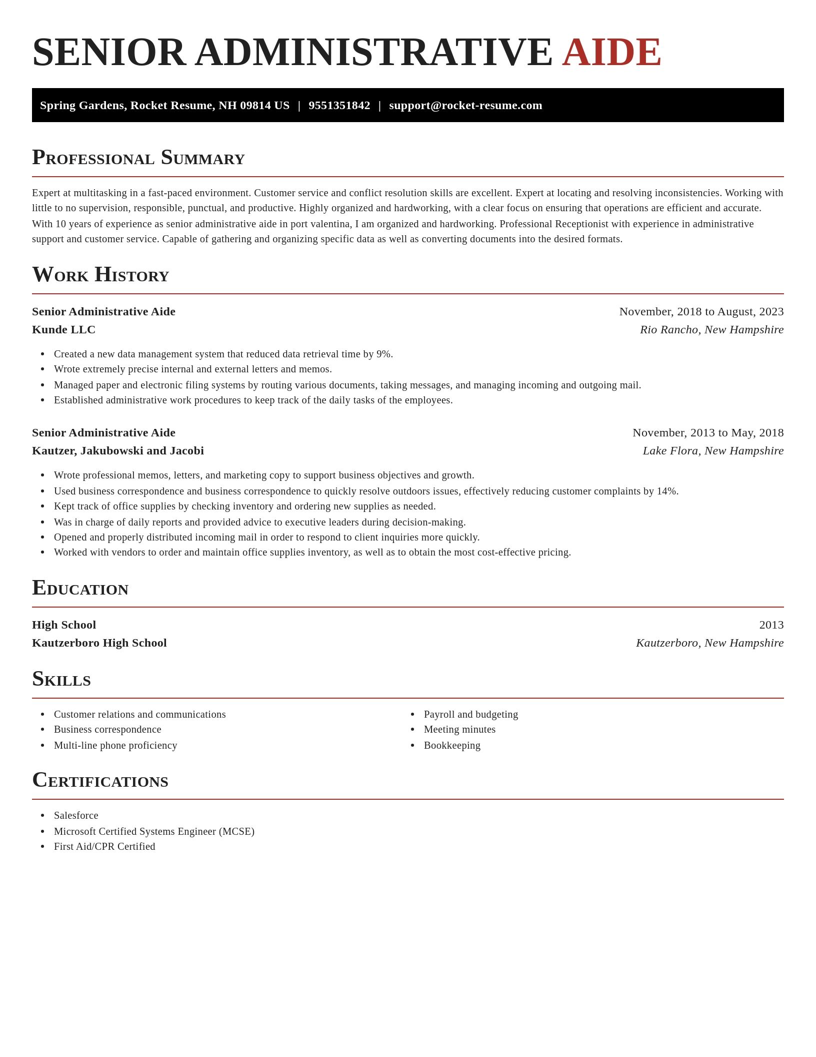 Exquisite resume template