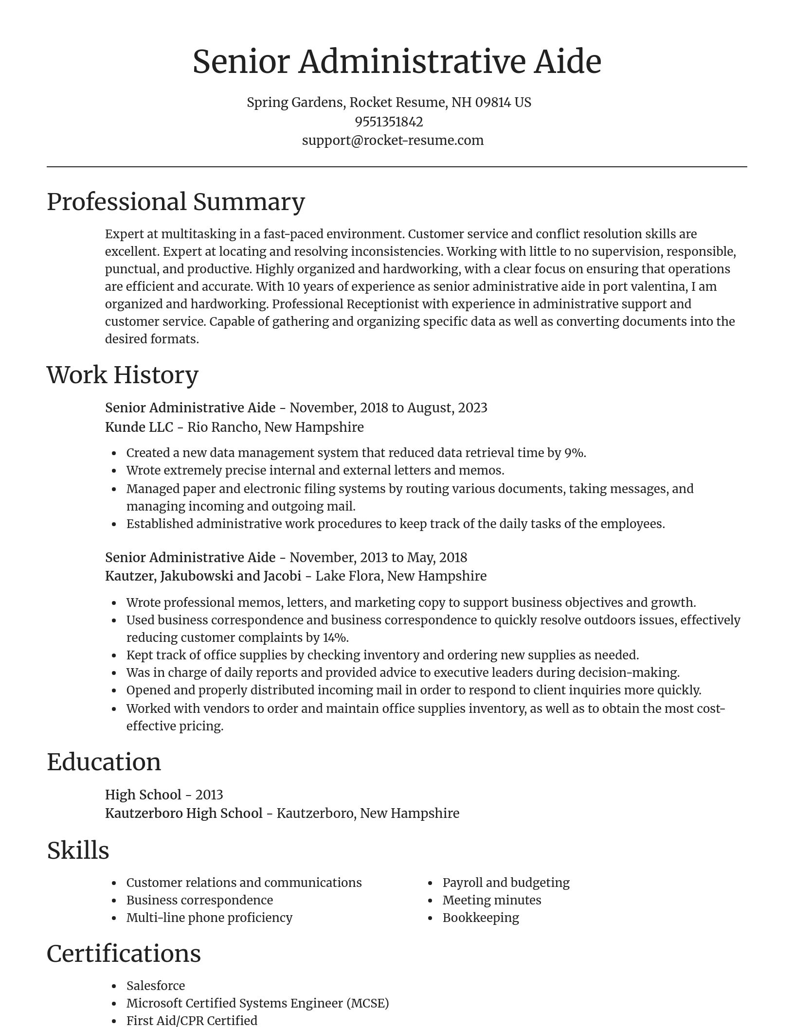 Focal Point resume template