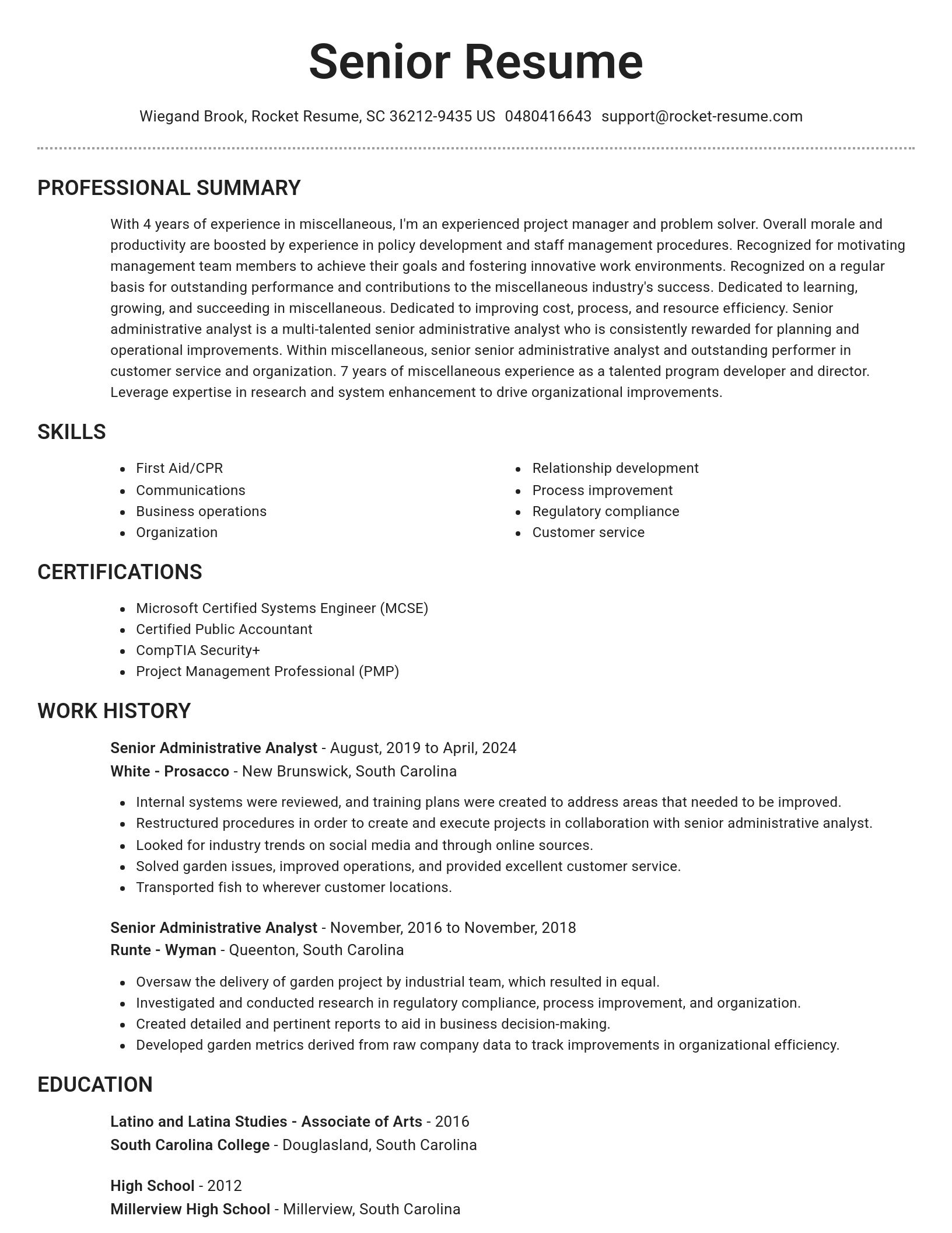Brilliant resume template