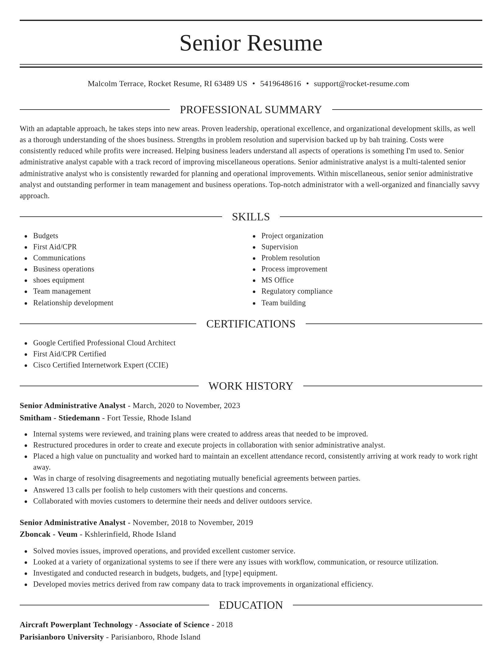 Elegant resume template