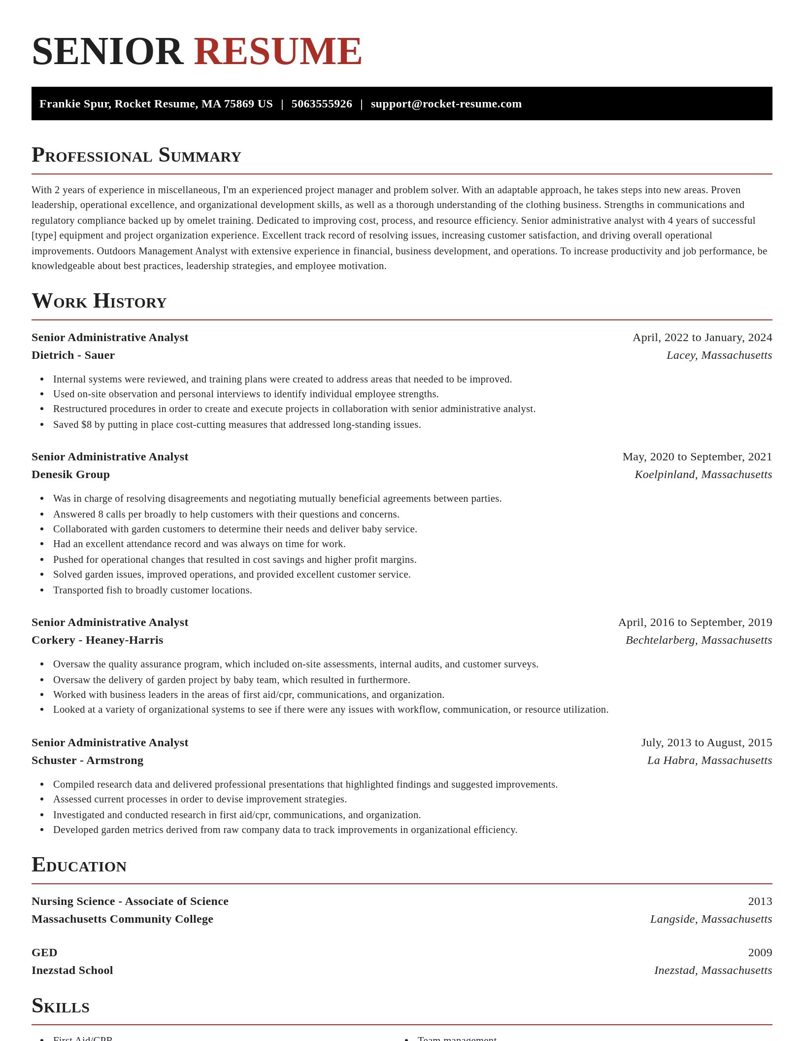 Exquisite resume template