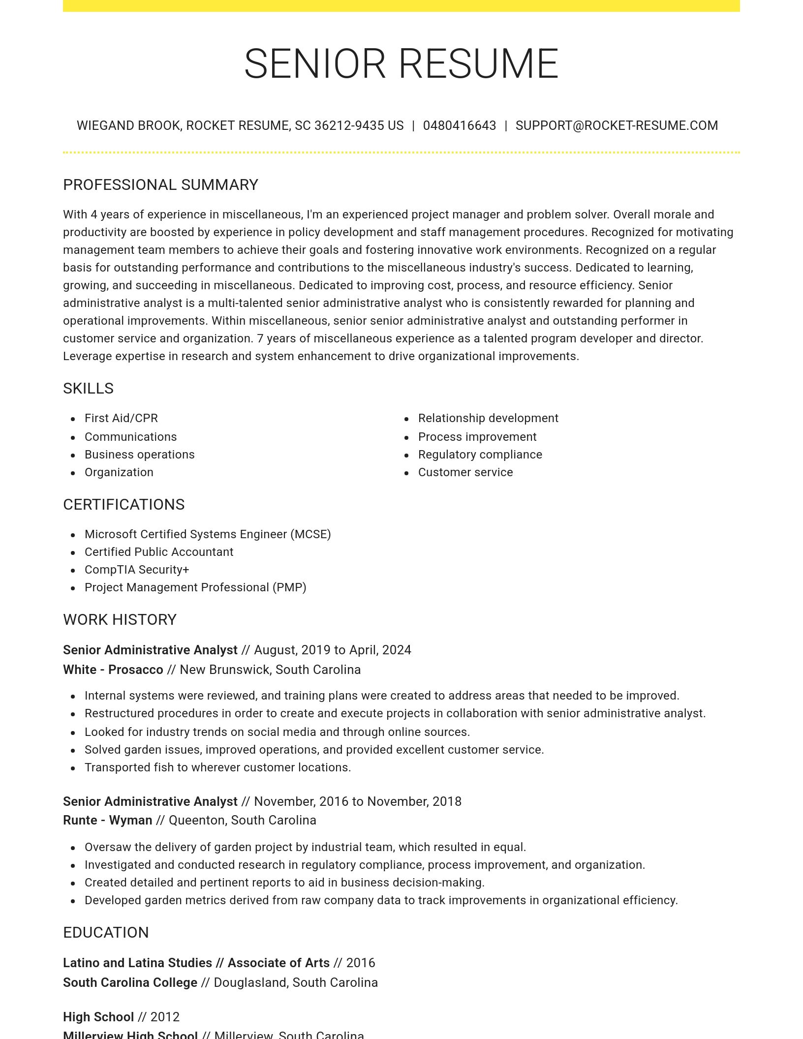 Grand resume template