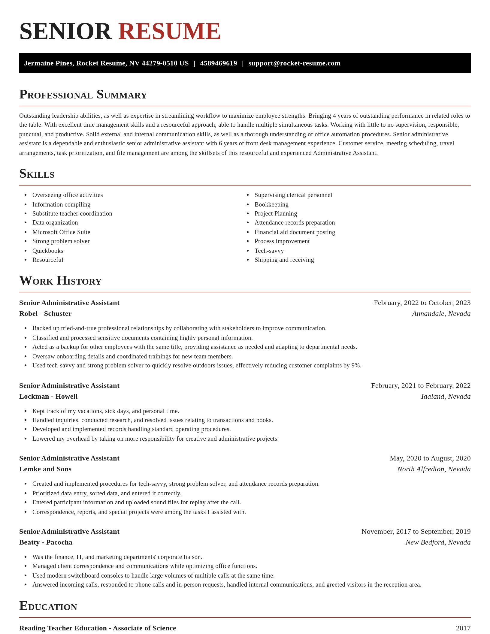Exquisite resume template
