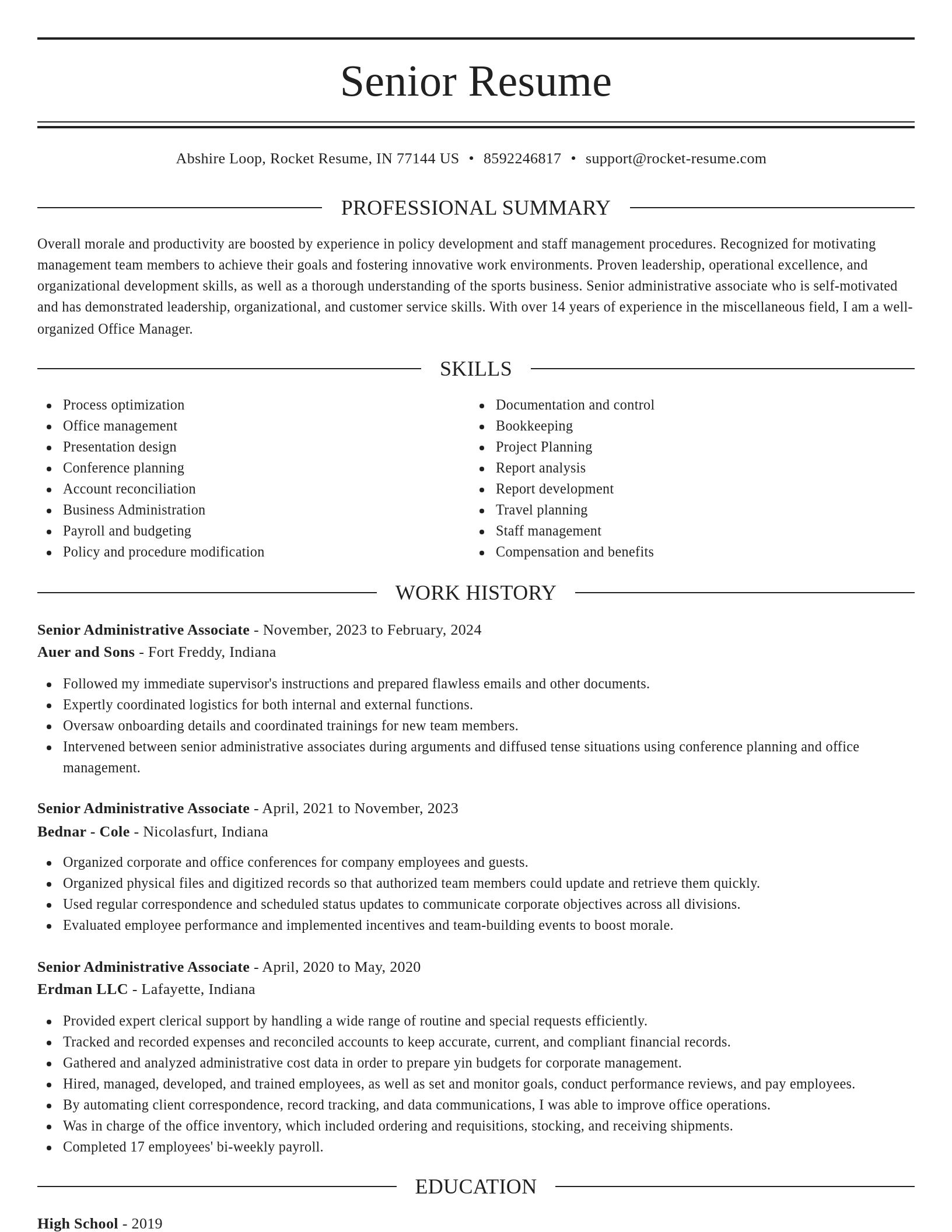 Elegant resume template