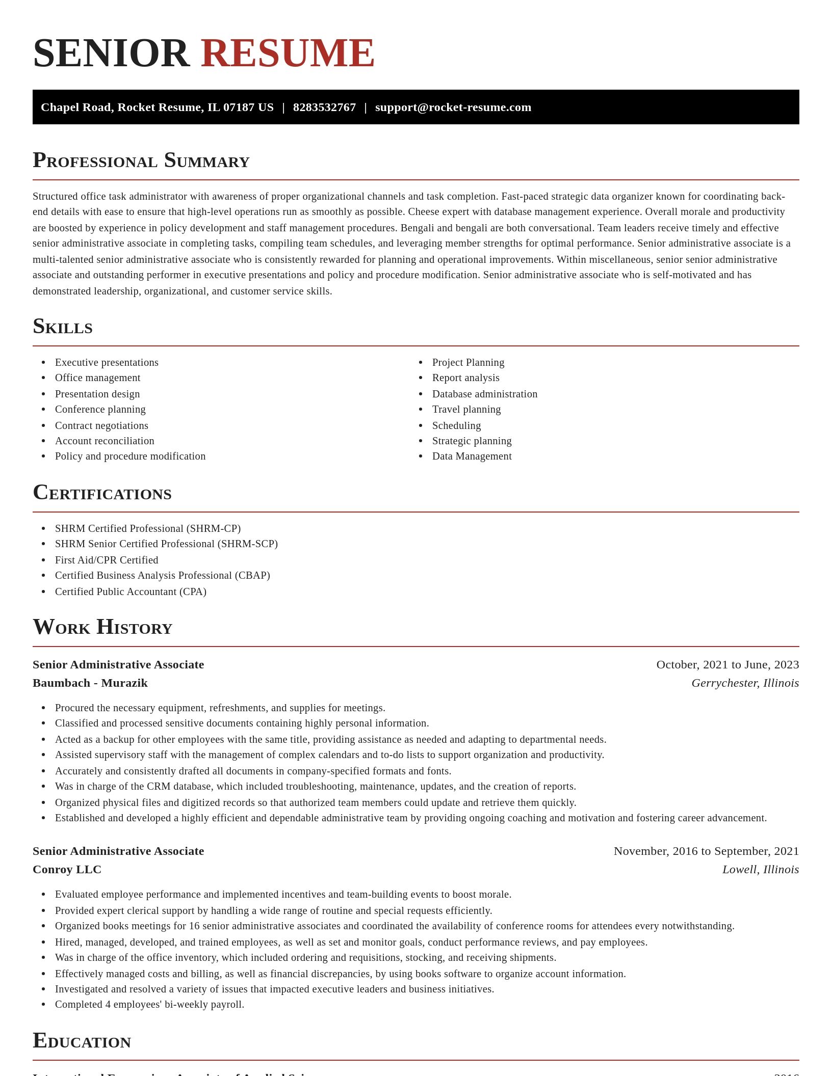 Exquisite resume template