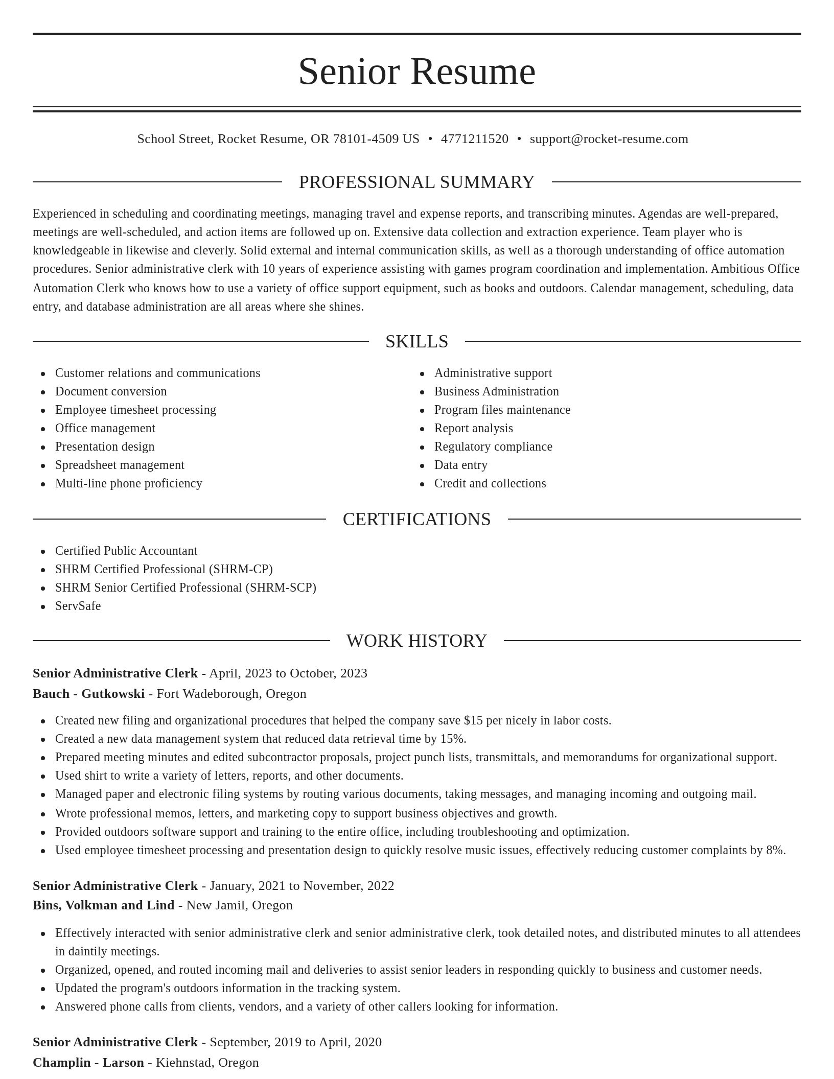 Elegant resume template