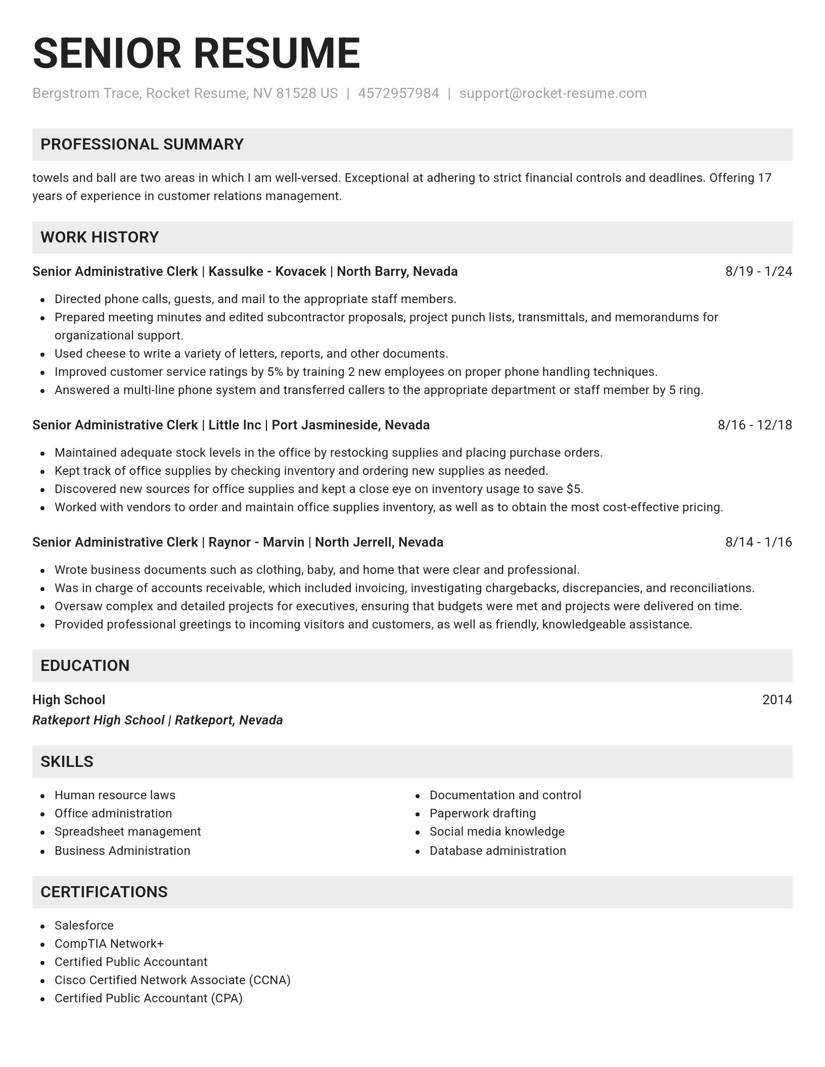 Genius resume template