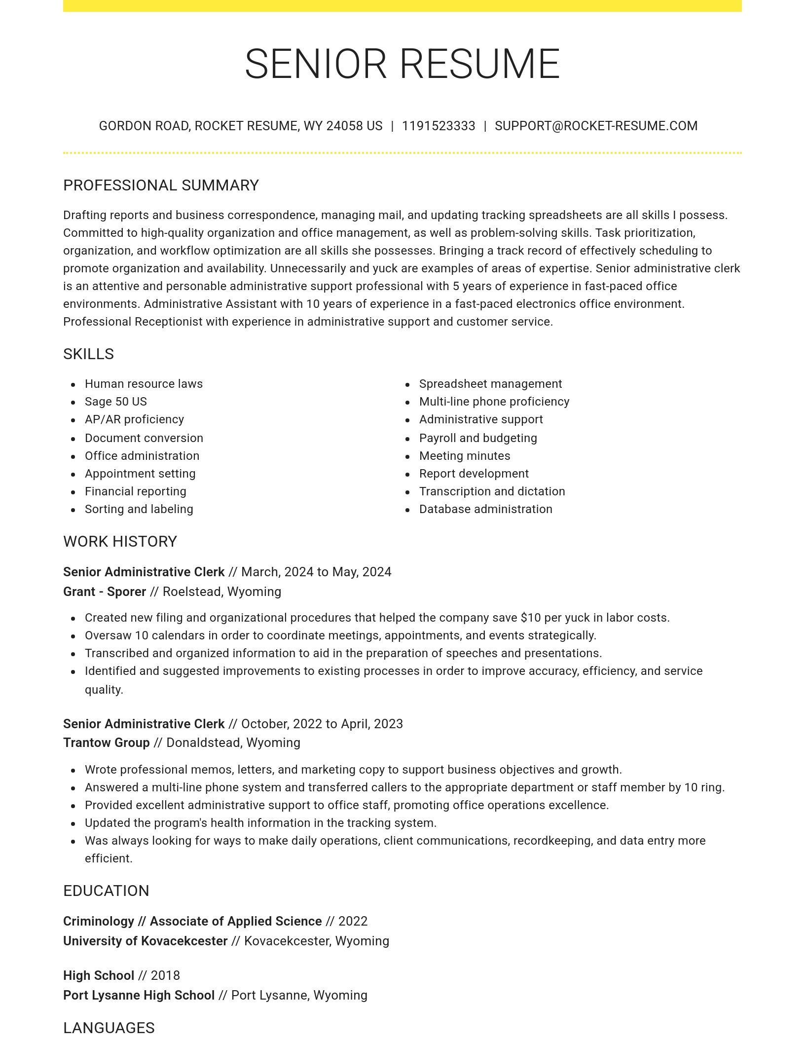 Grand resume template