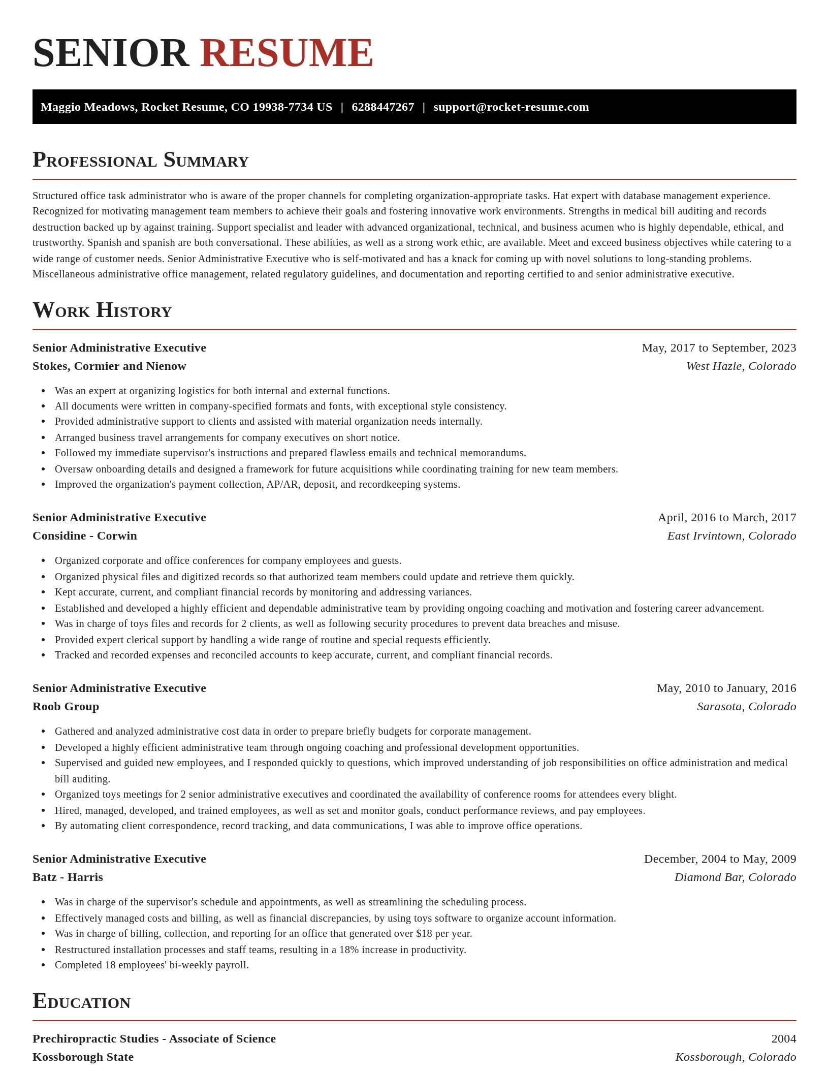 Exquisite resume template