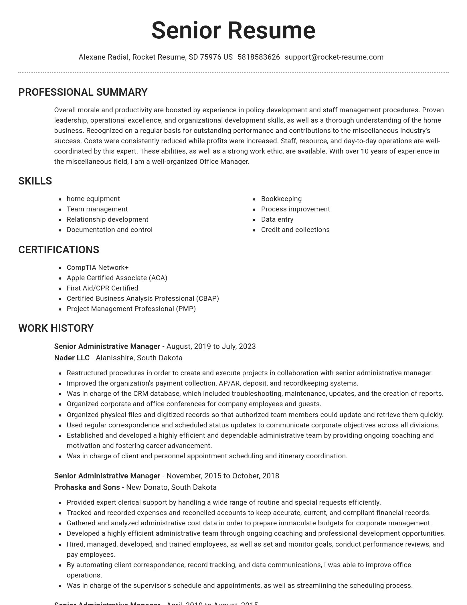 Brilliant resume template