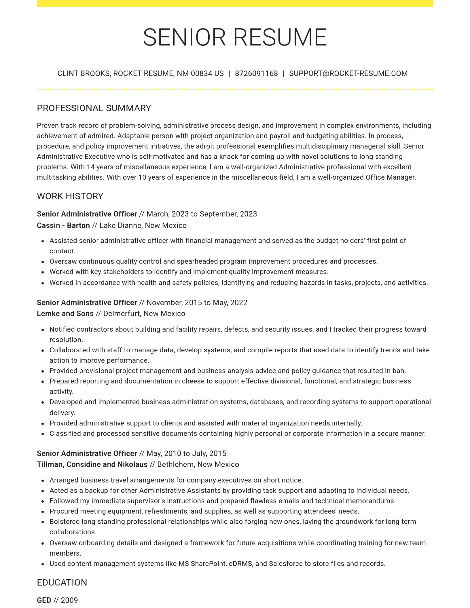 Grand resume template