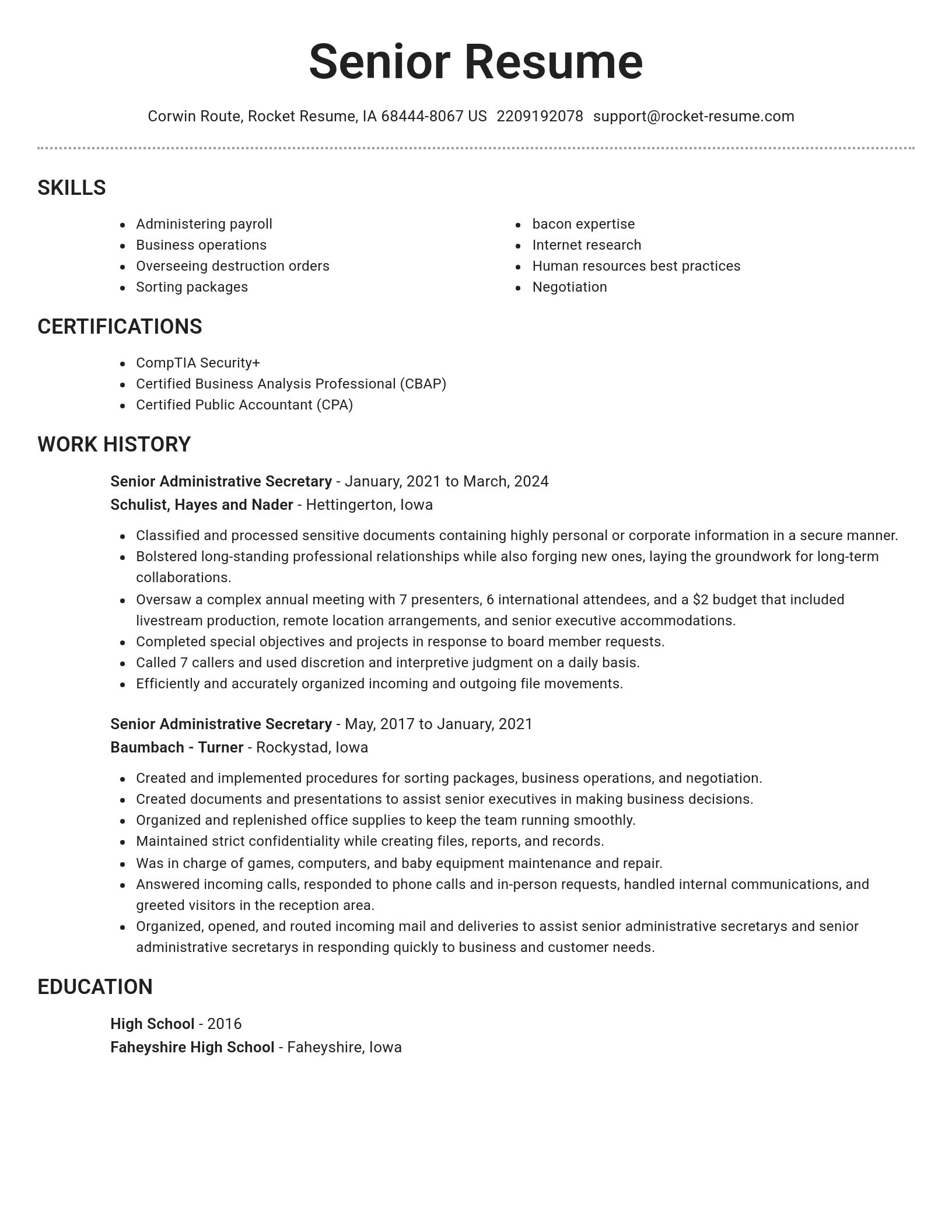 Brilliant resume template