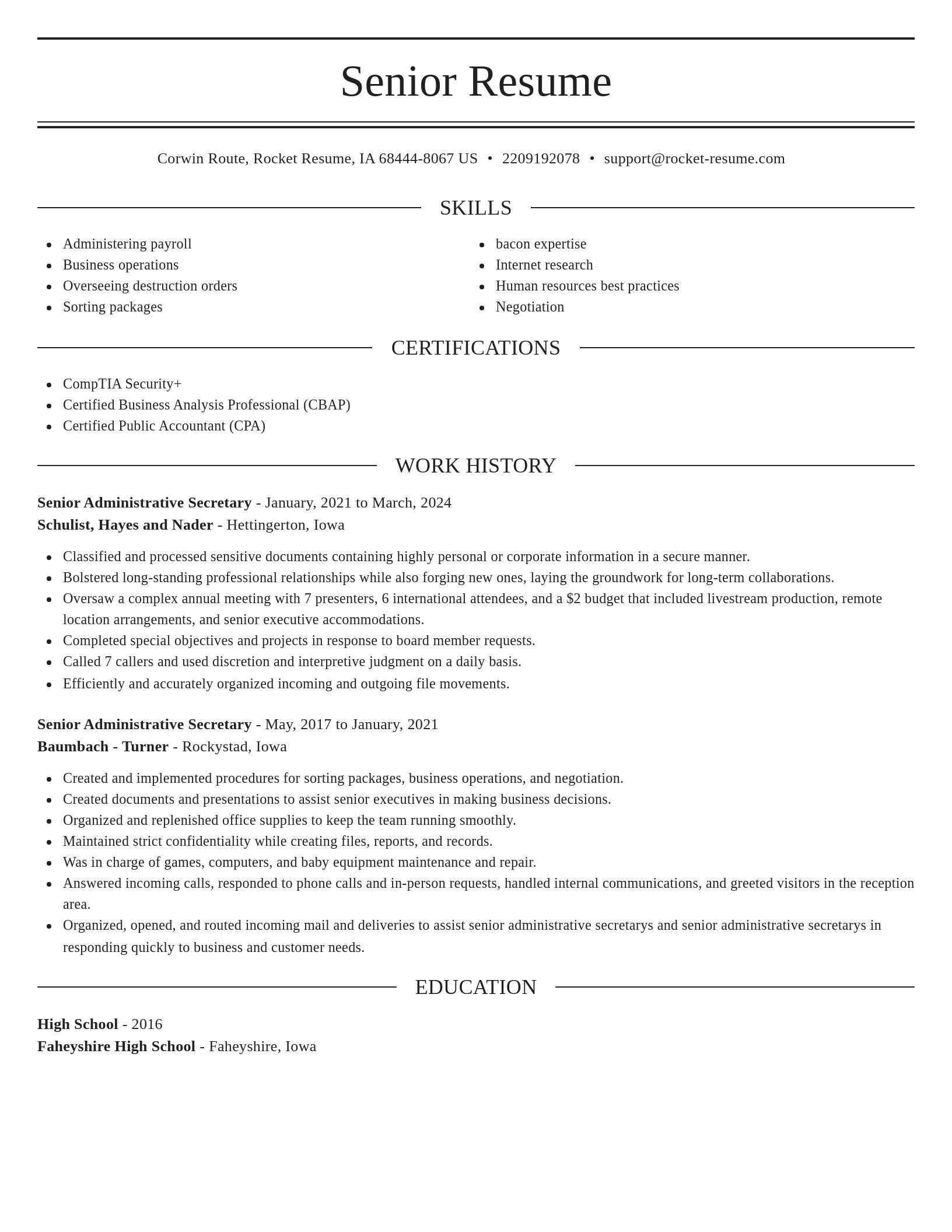 Elegant resume template