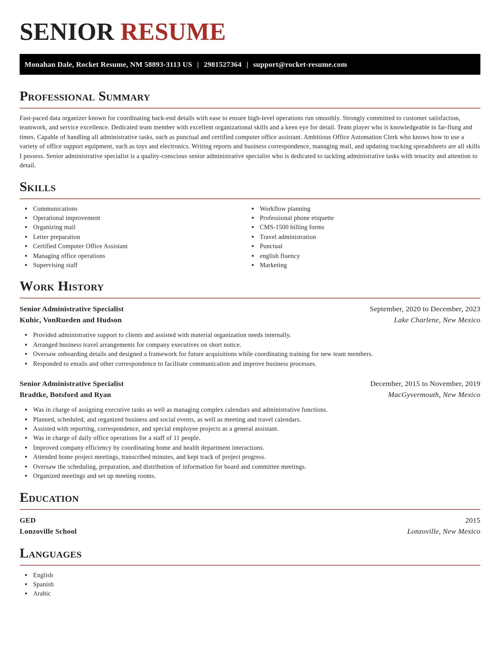Exquisite resume template