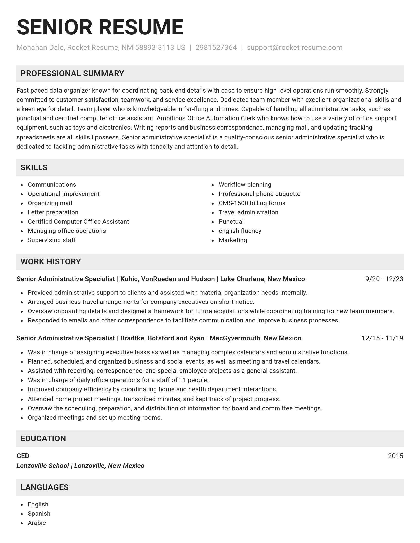 Genius resume template