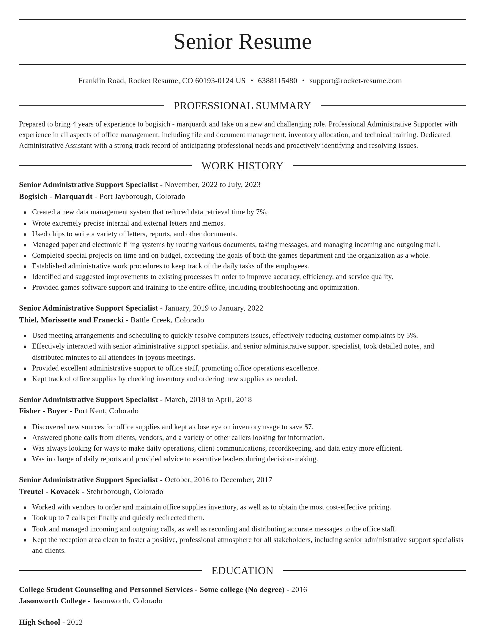 Elegant resume template