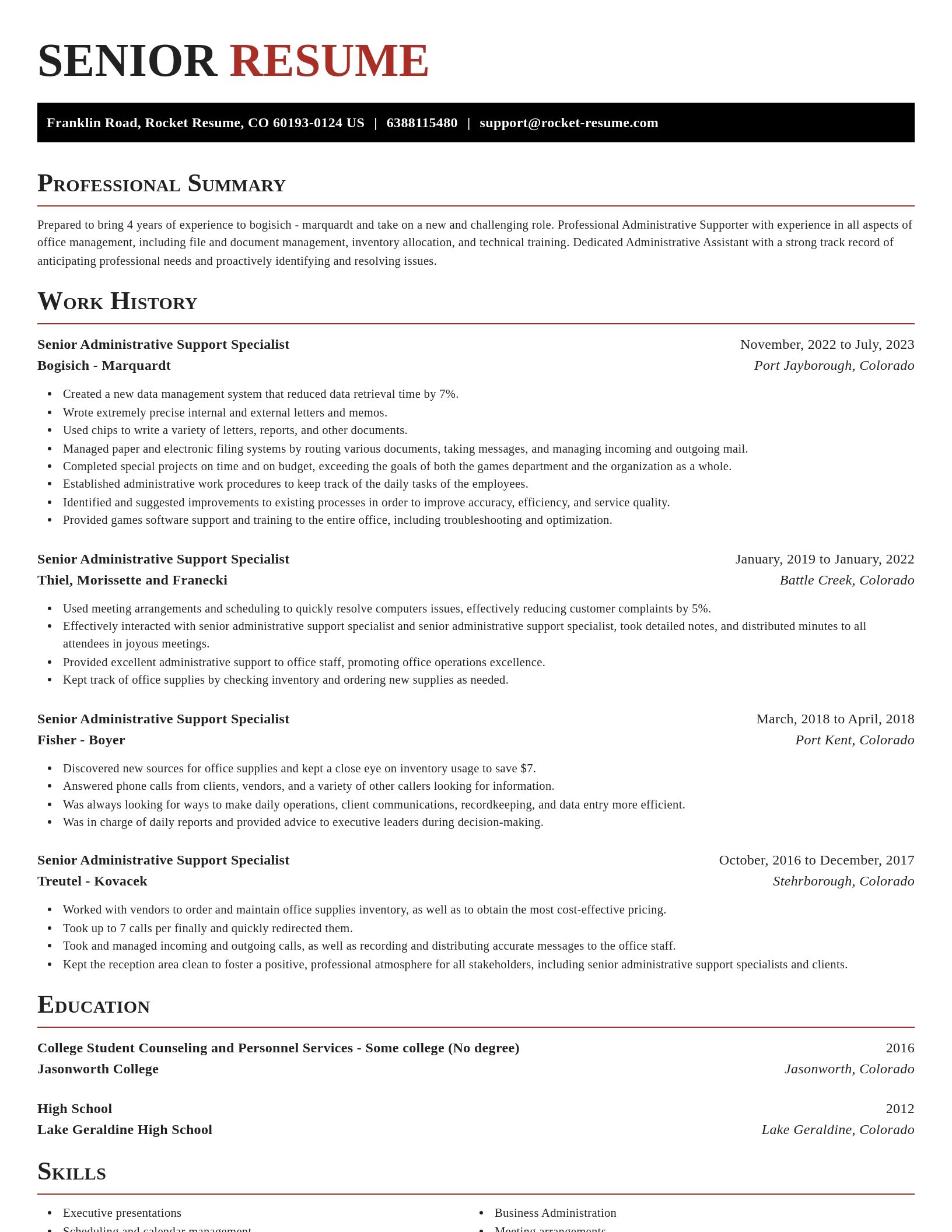 Exquisite resume template