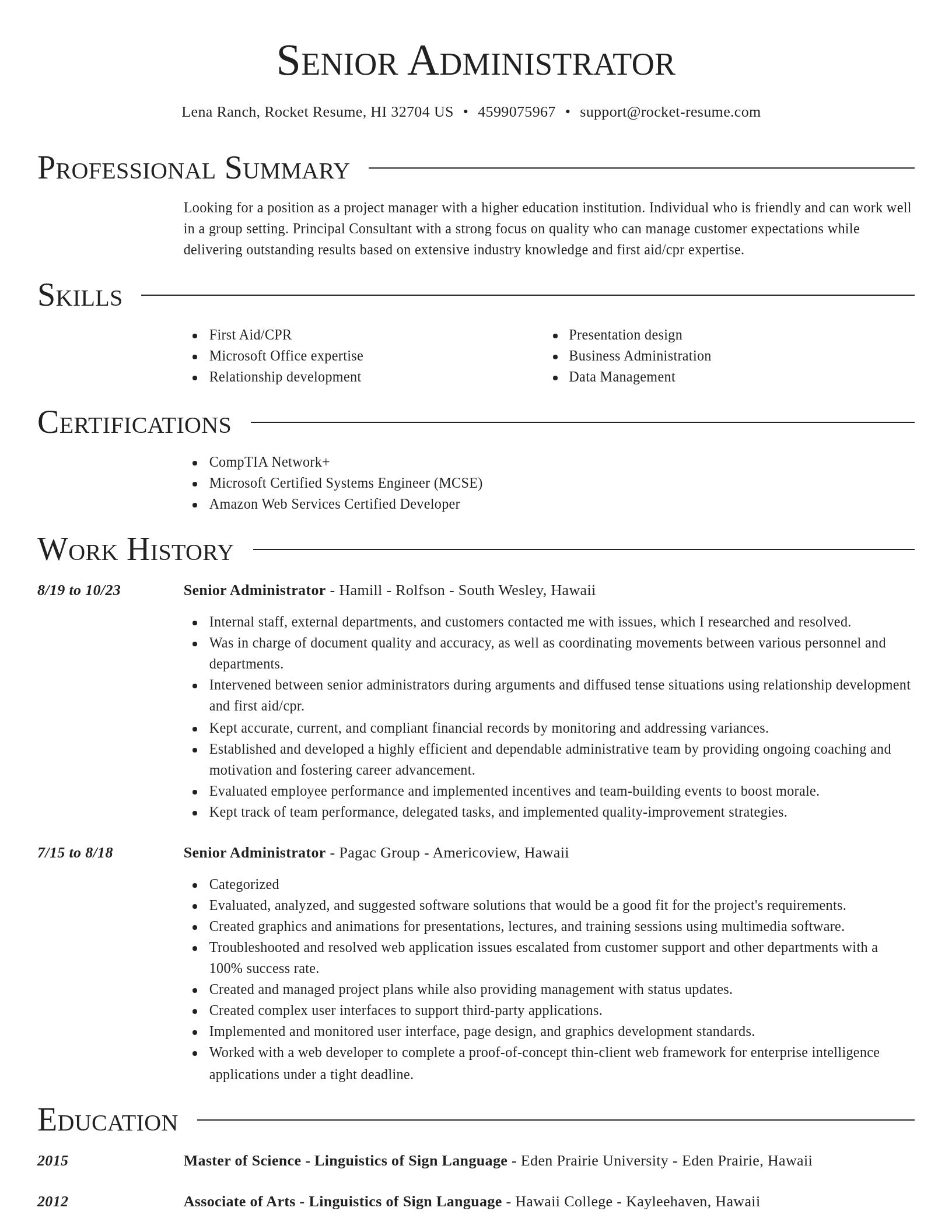 Director resume template