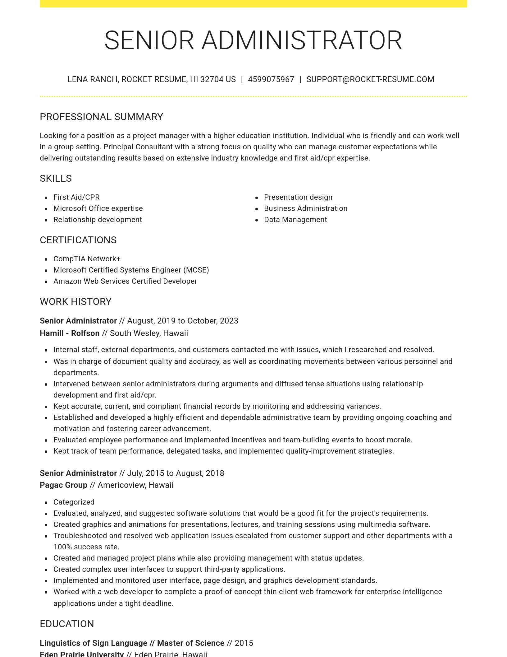 Grand resume template