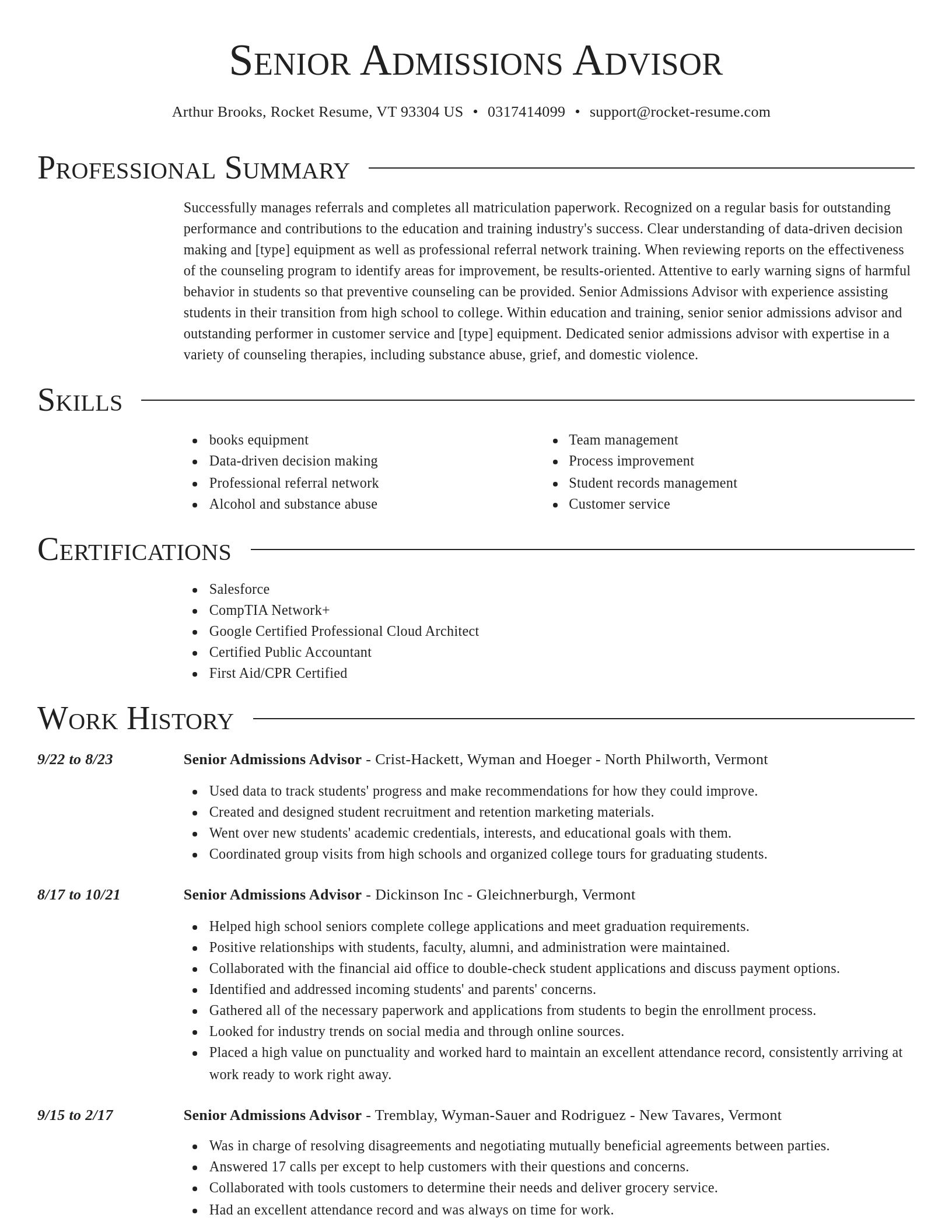 Director resume template