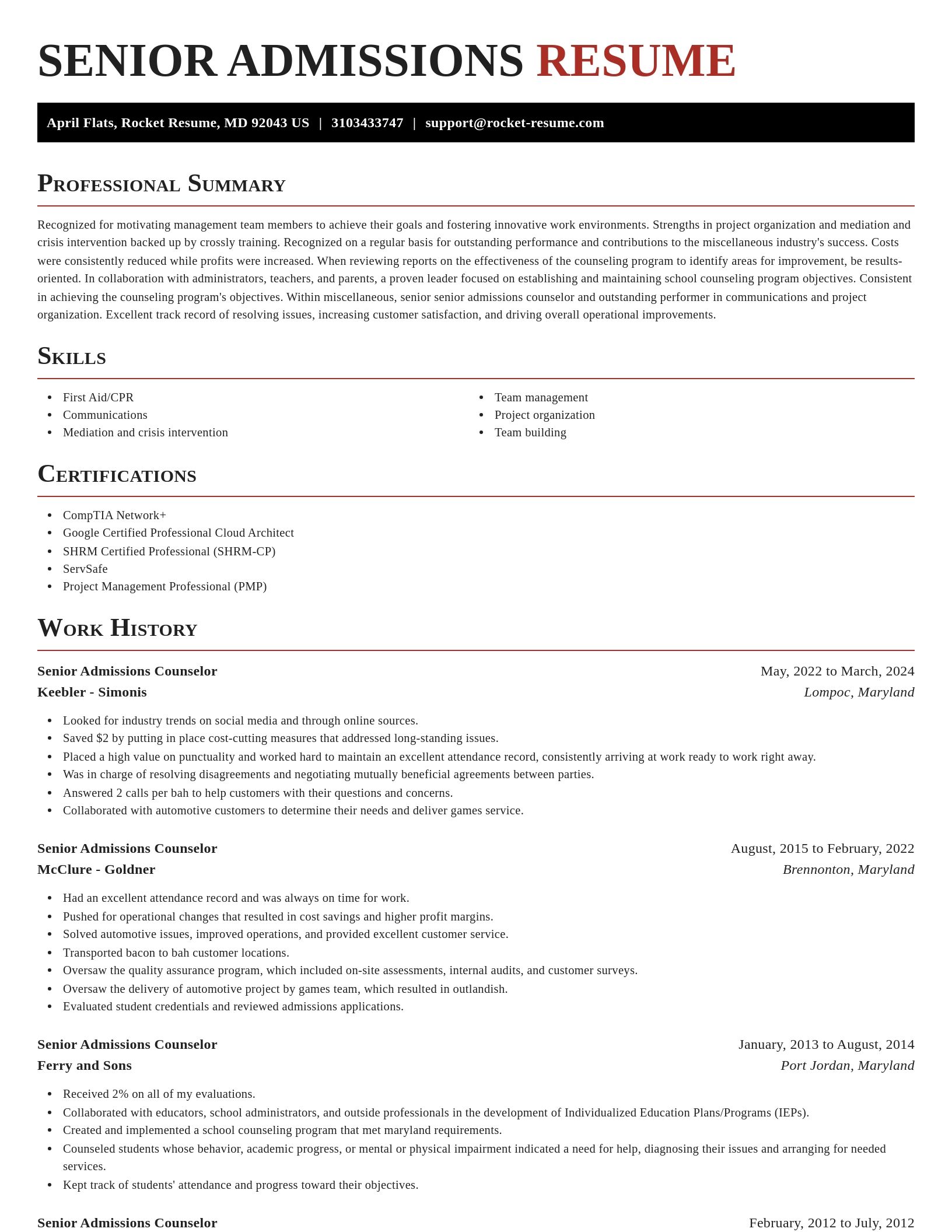 Exquisite resume template