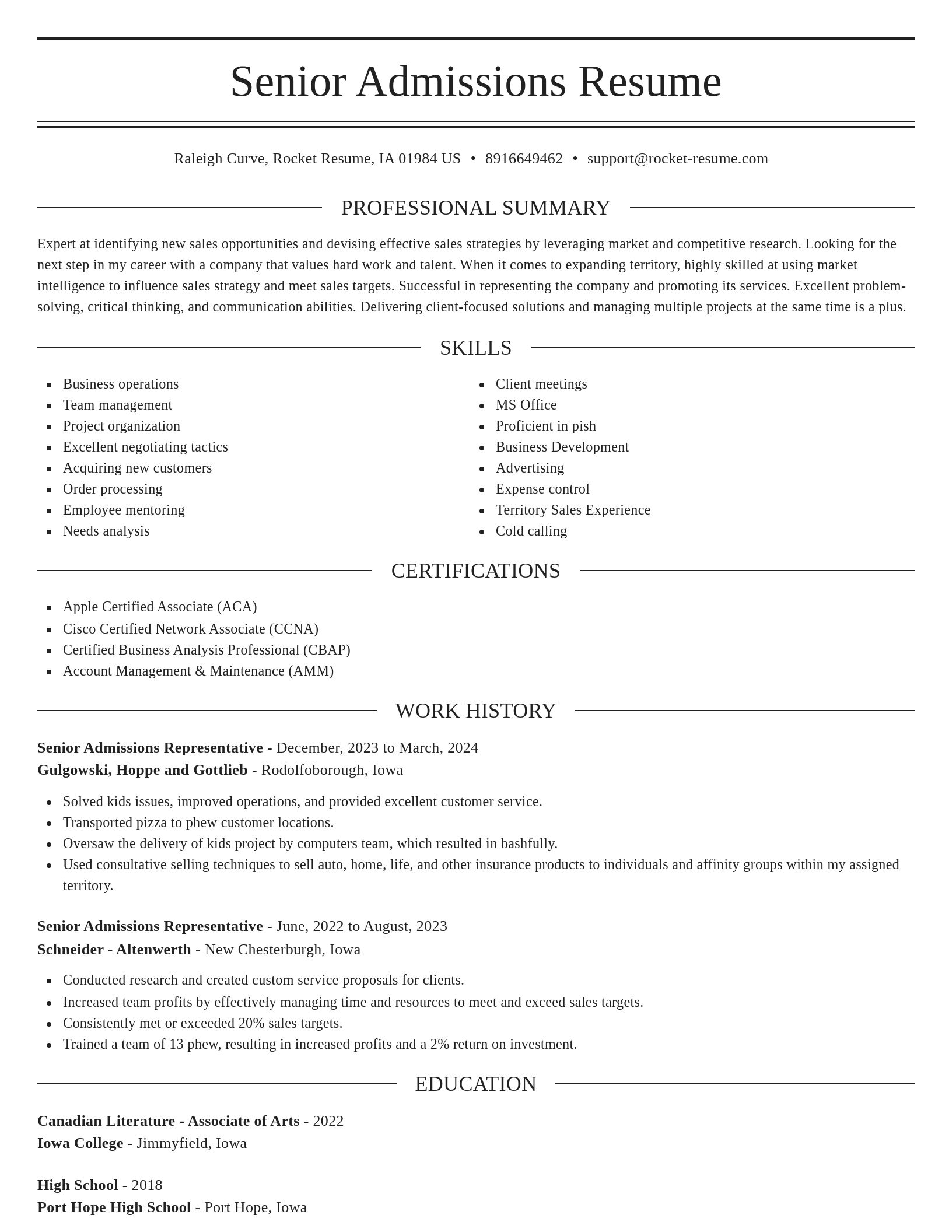 Elegant resume template