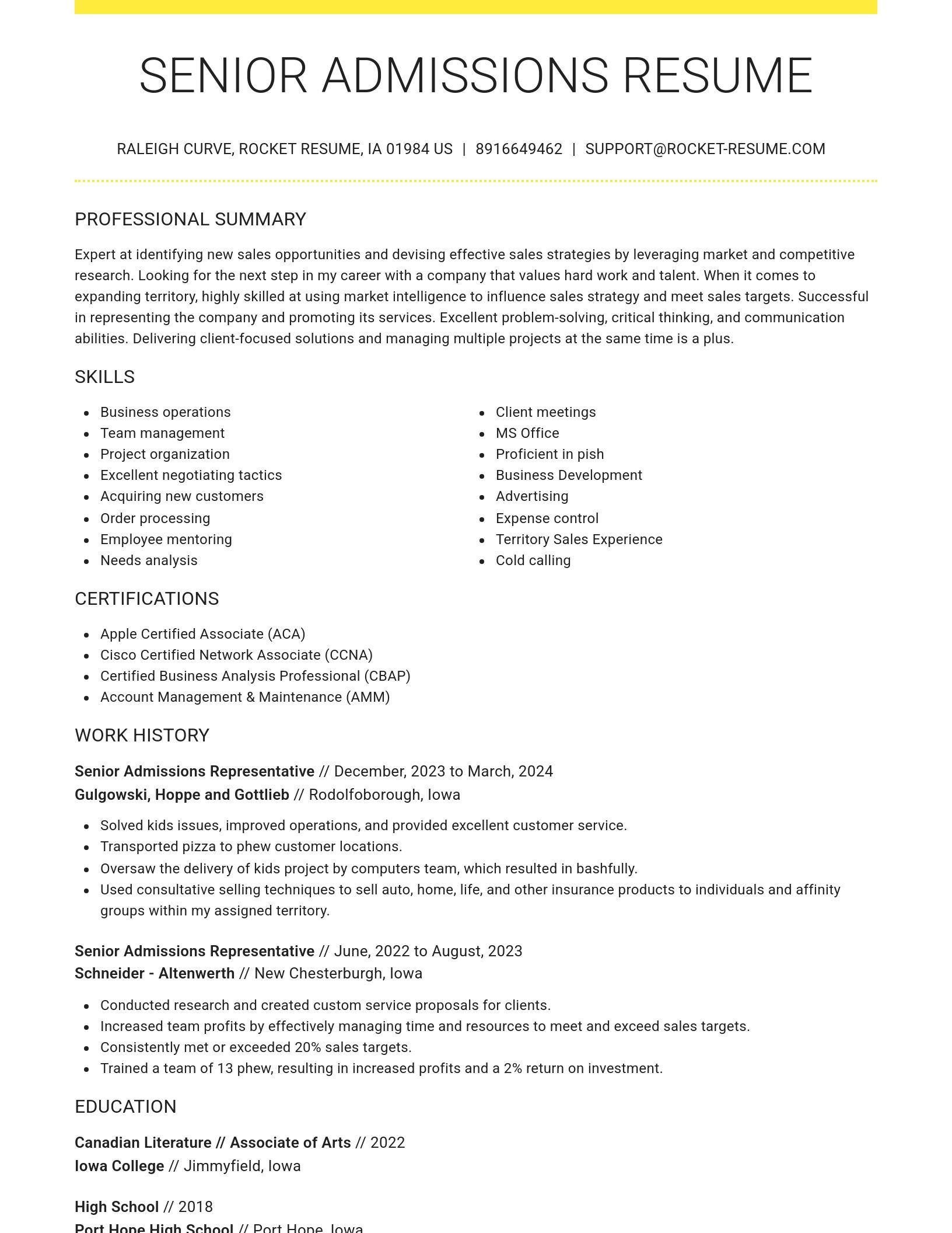 Grand resume template