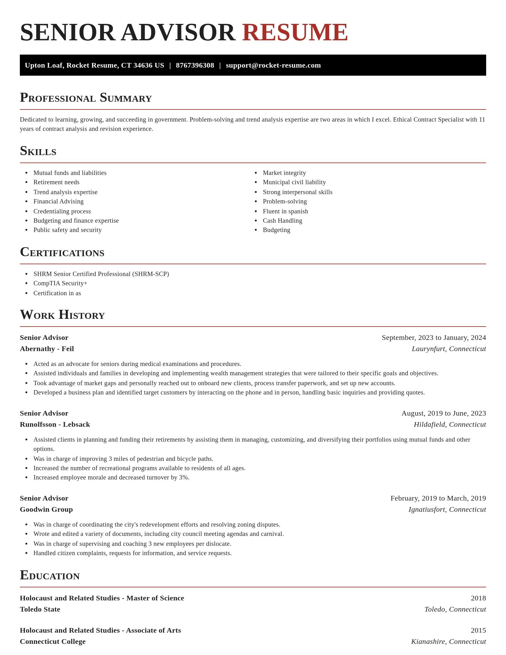 Exquisite resume template