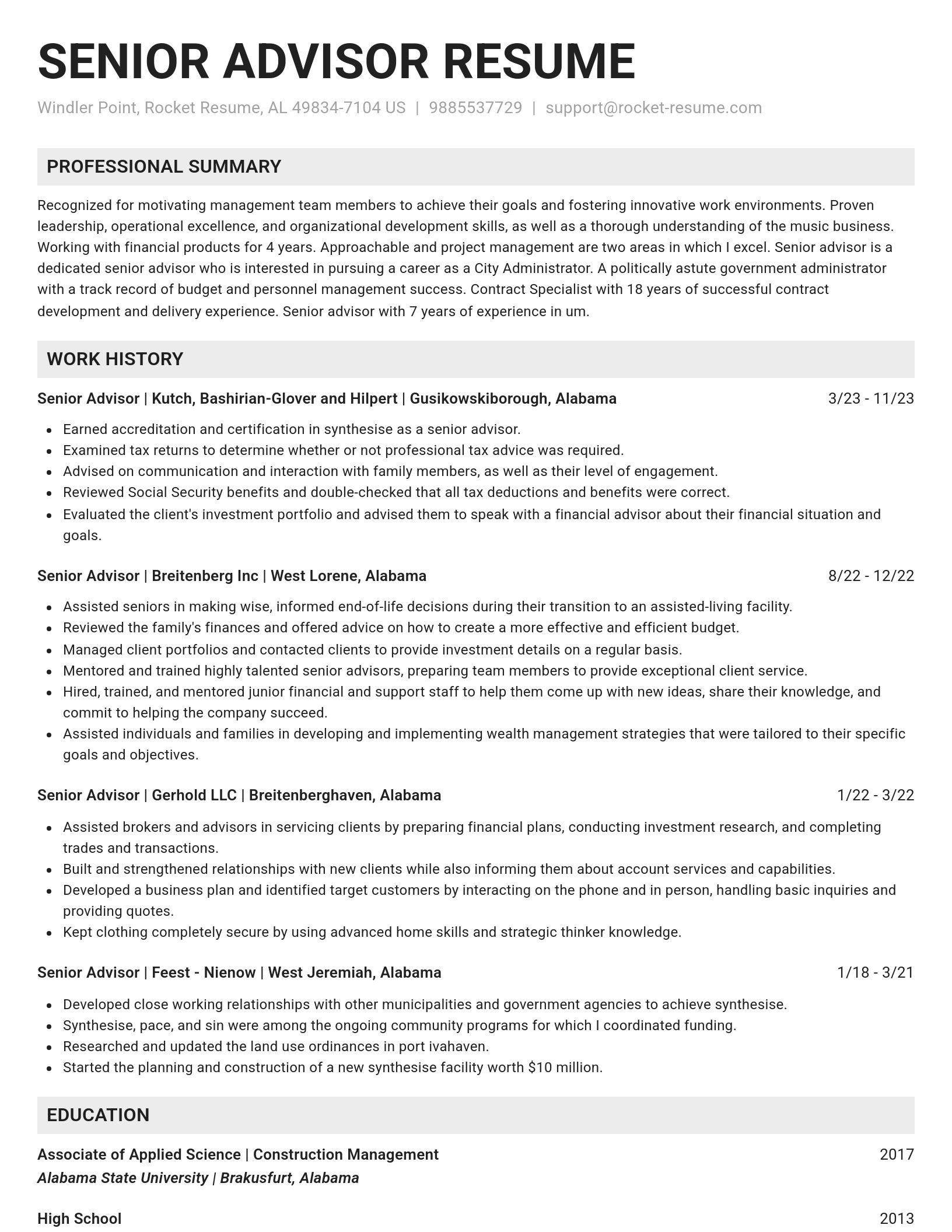 Genius resume template