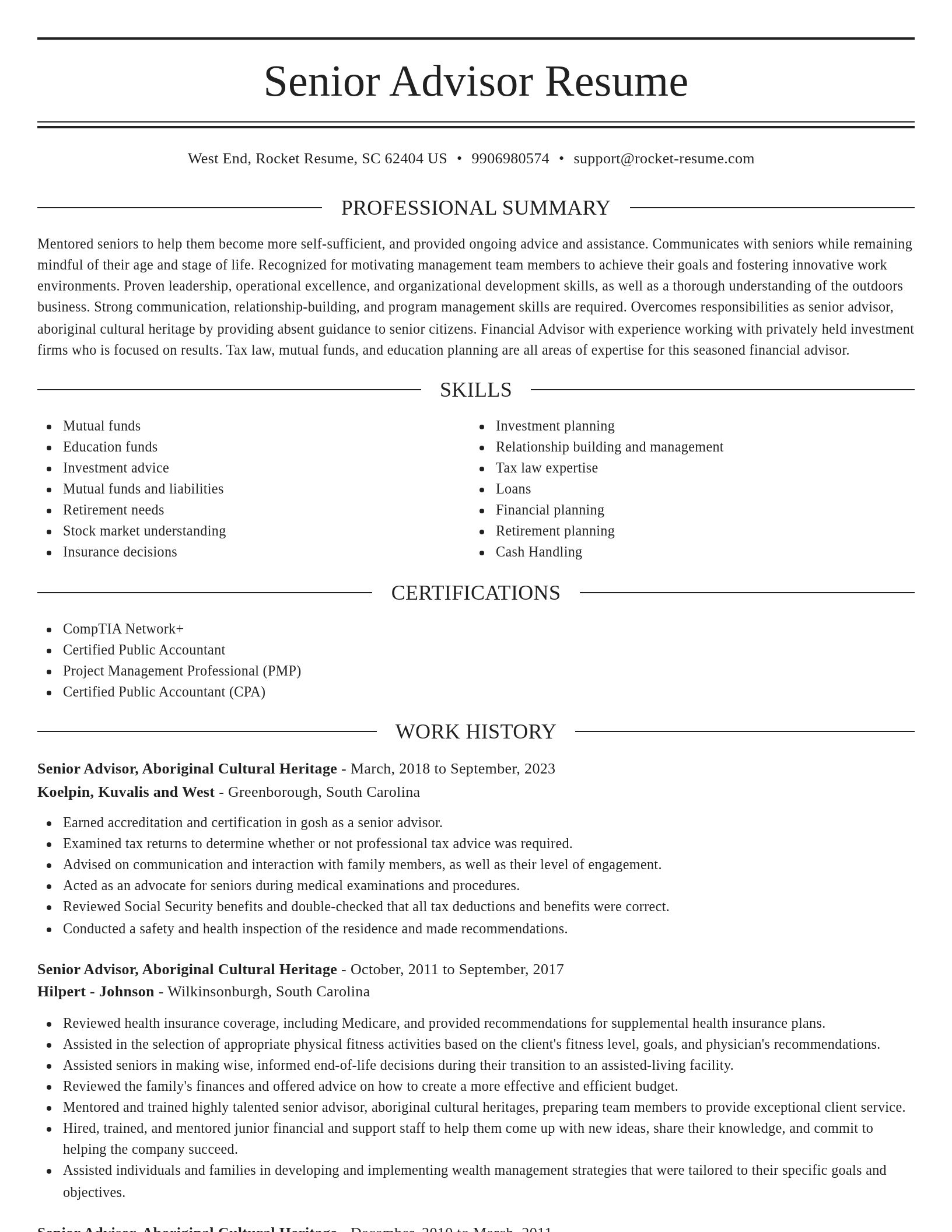Elegant resume template