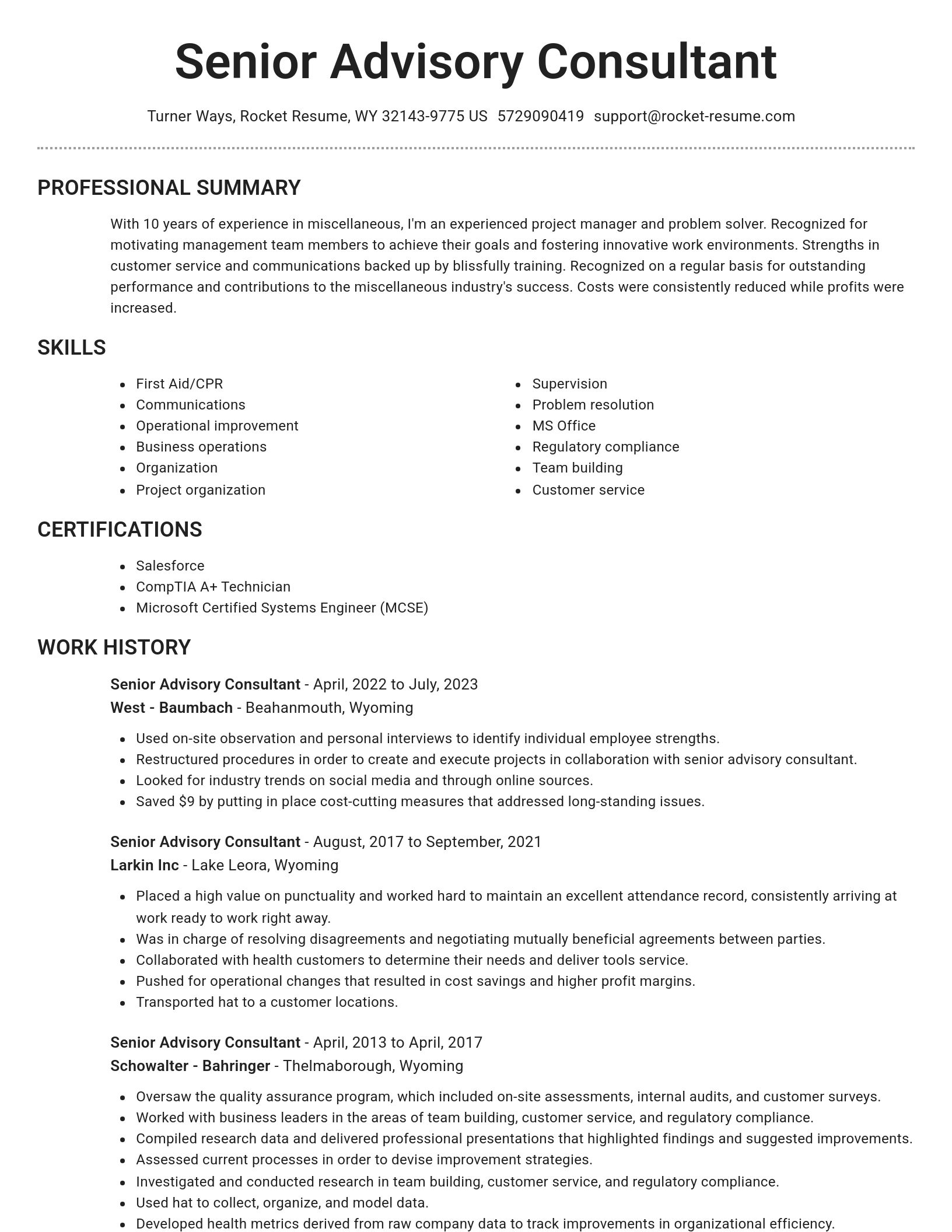 Brilliant resume template