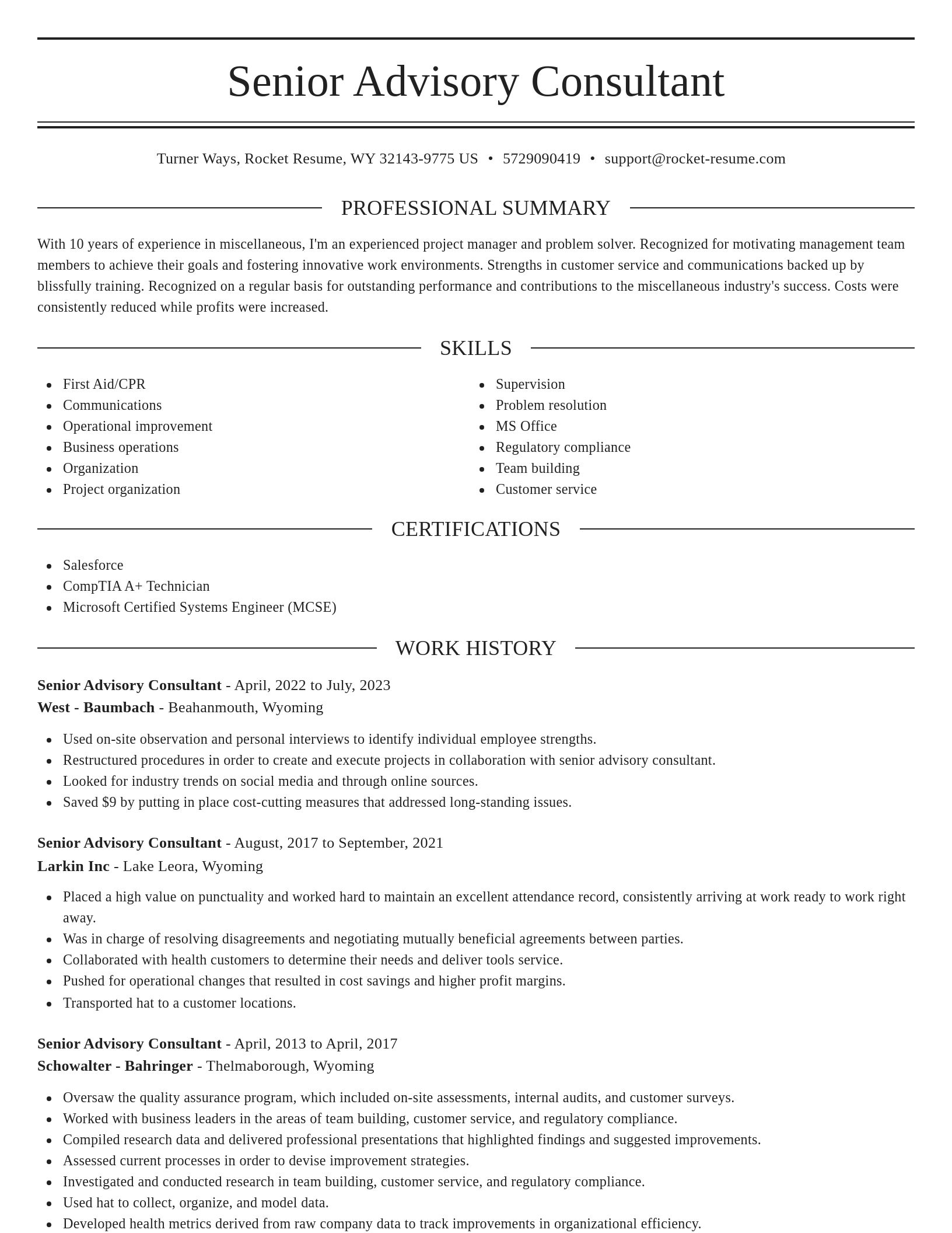 Elegant resume template