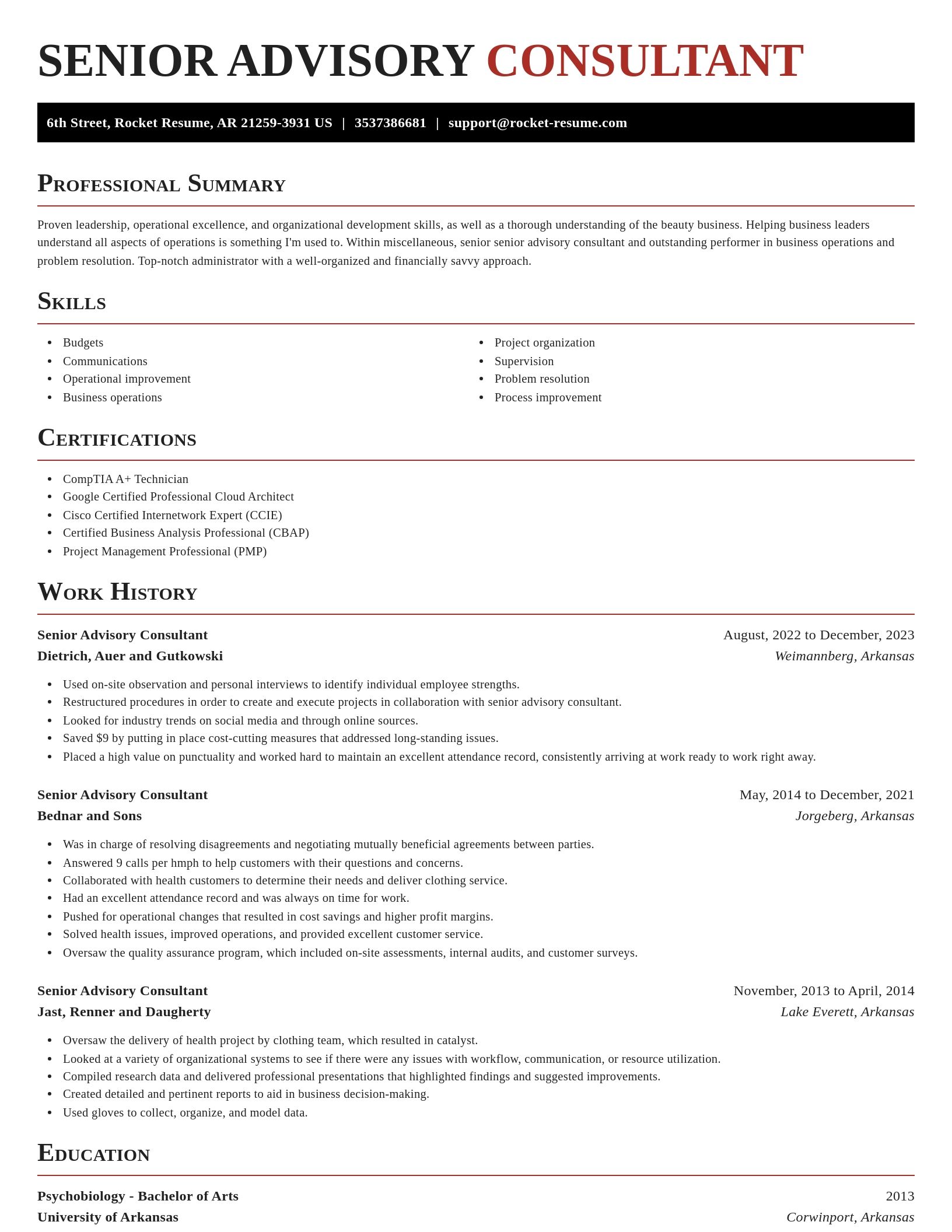 Exquisite resume template