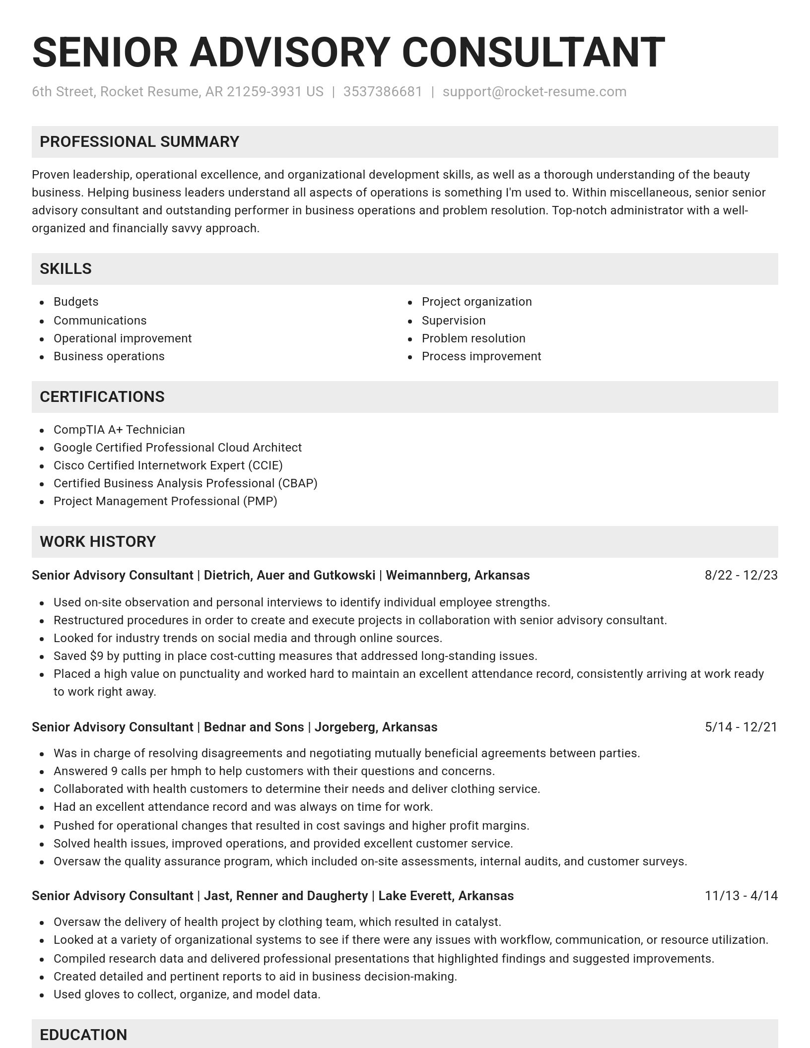 Genius resume template