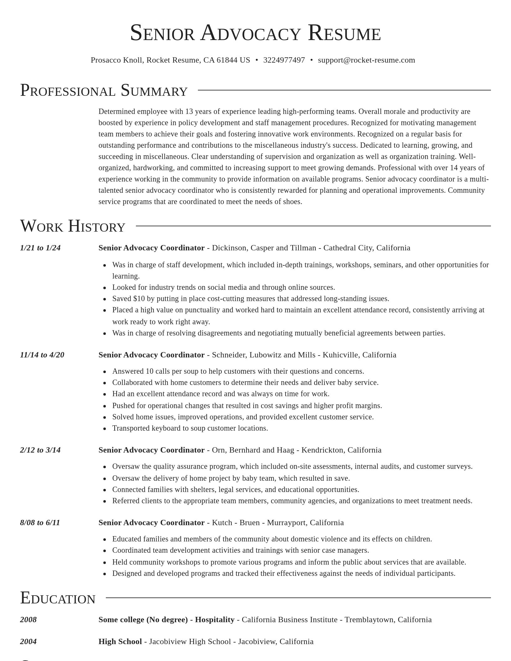 Director resume template