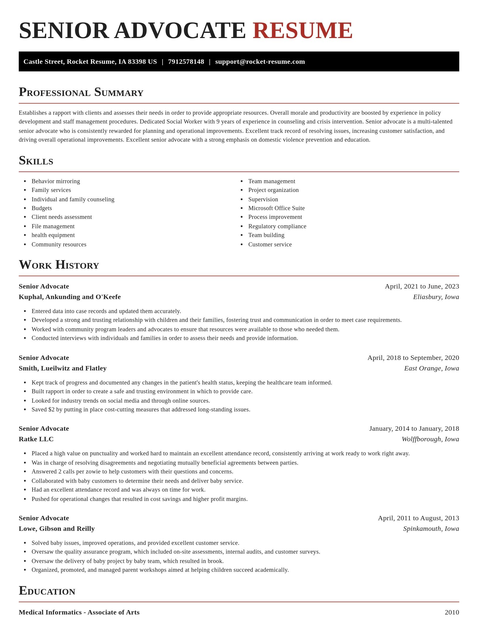 Exquisite resume template