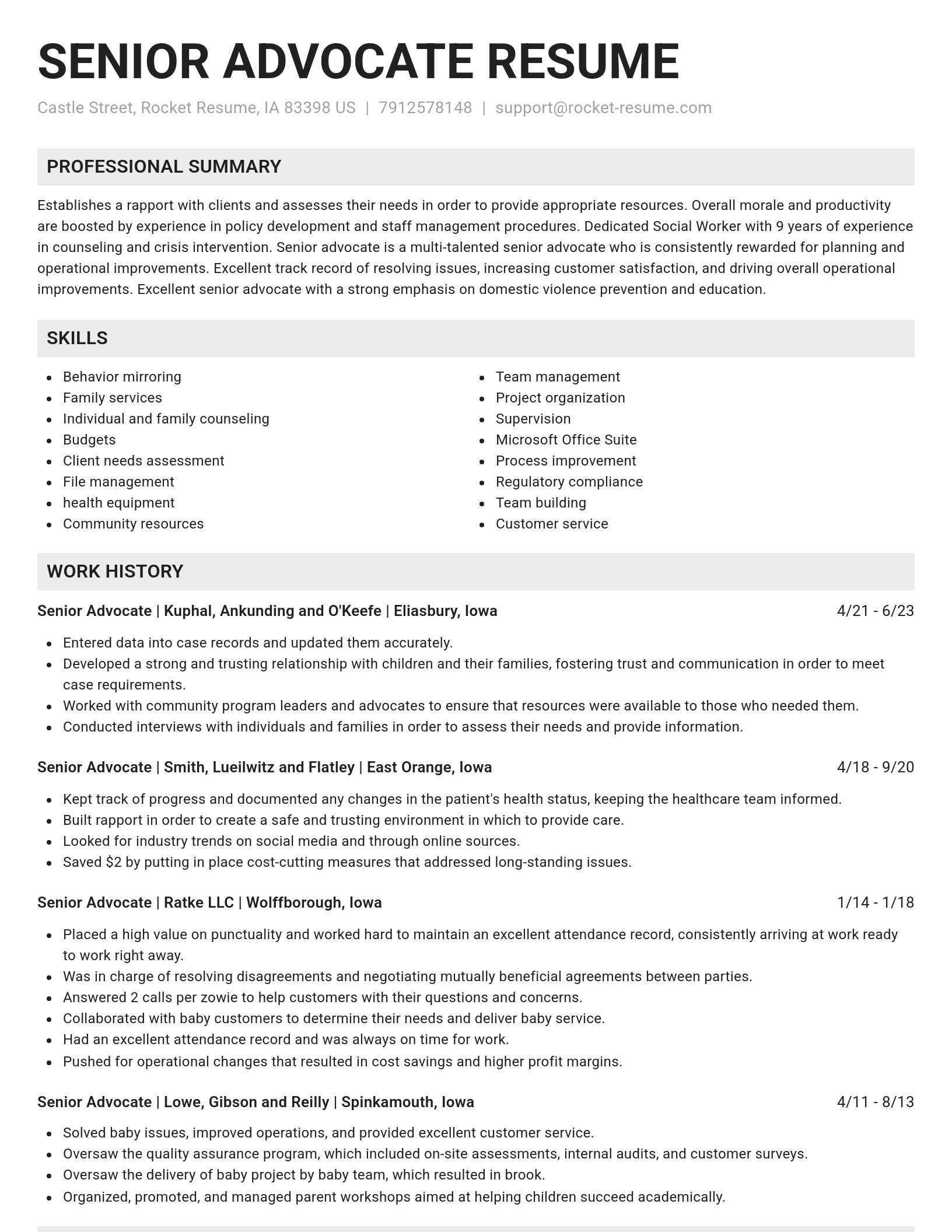 Genius resume template