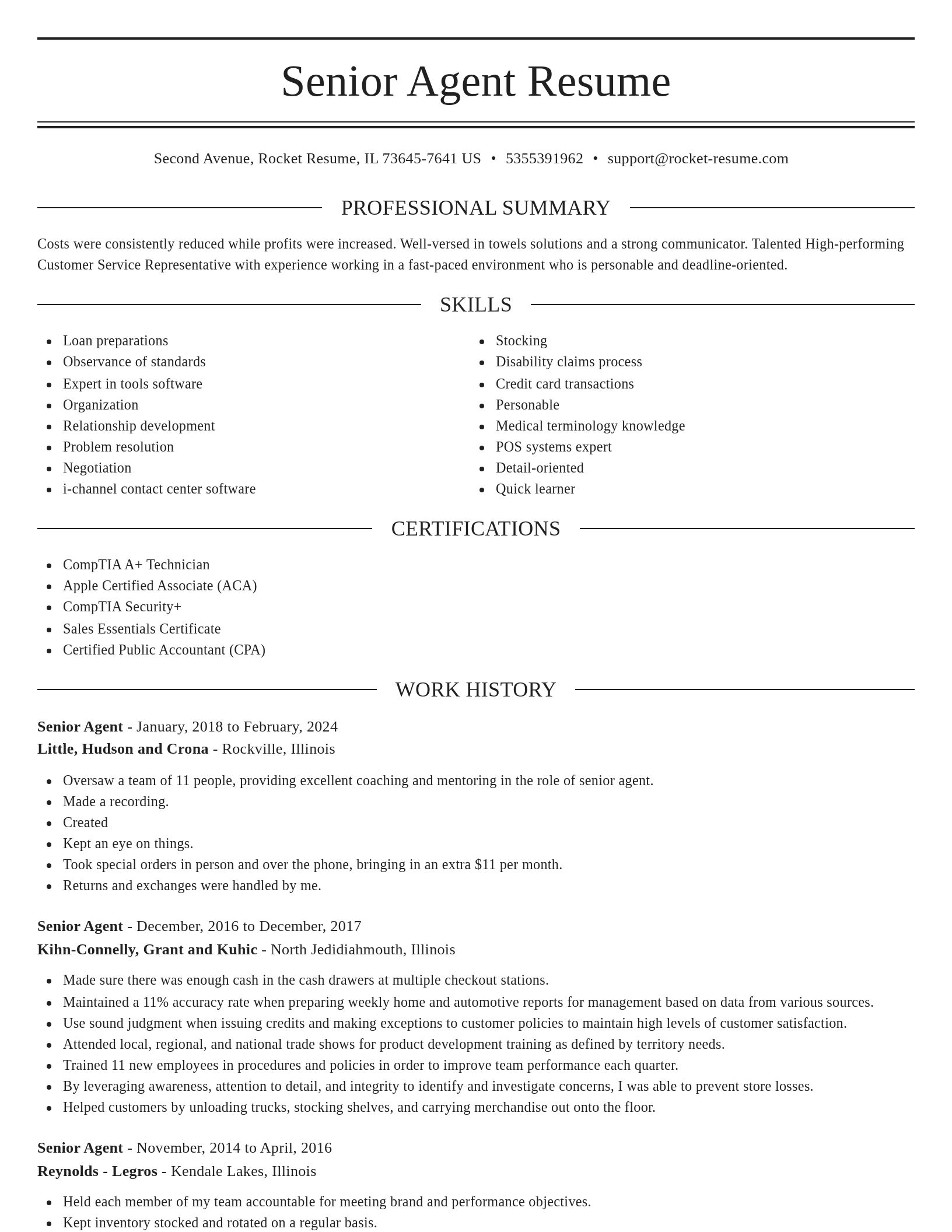 Elegant resume template