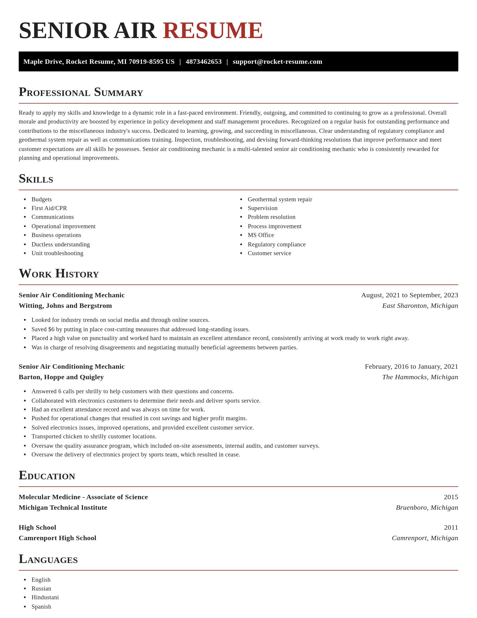 Exquisite resume template