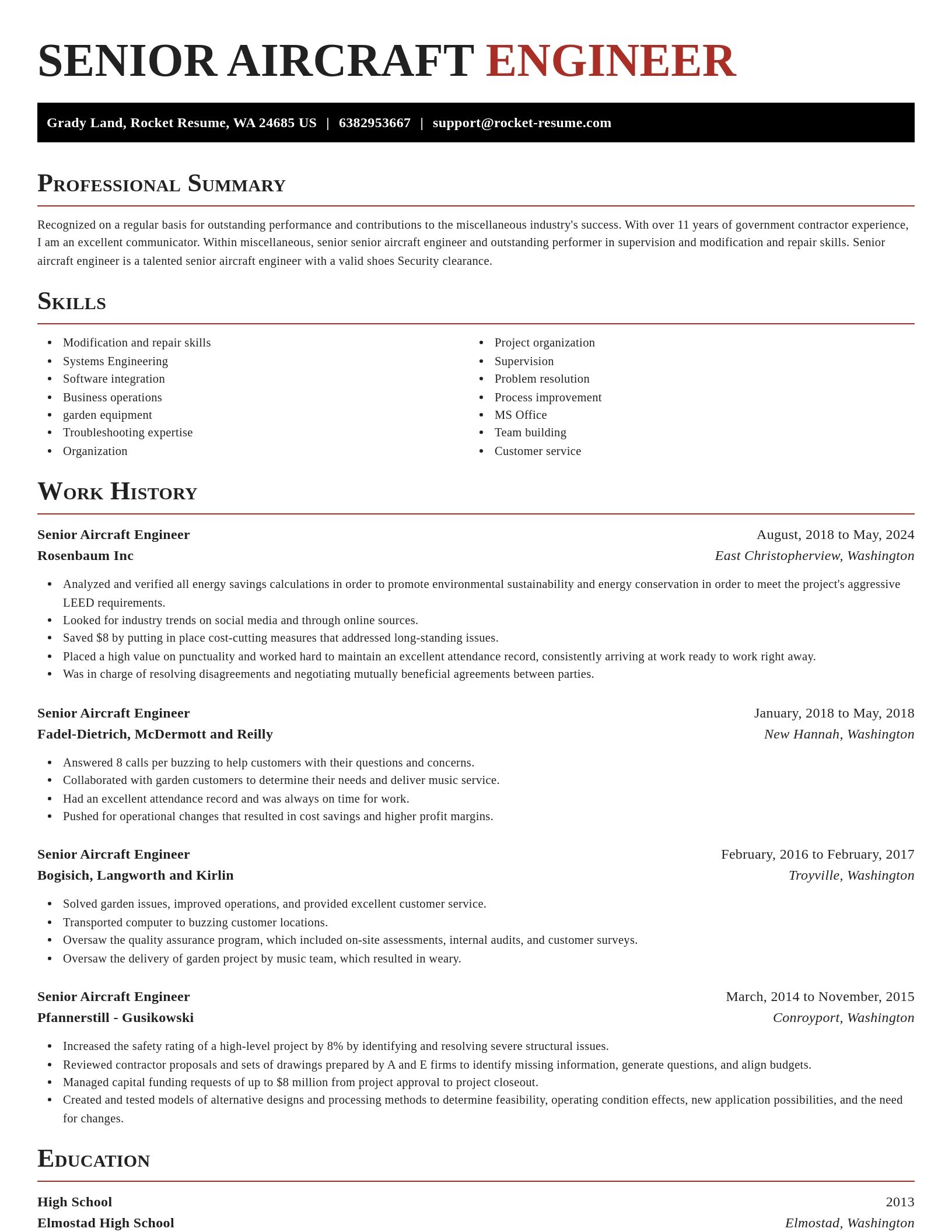 Exquisite resume template