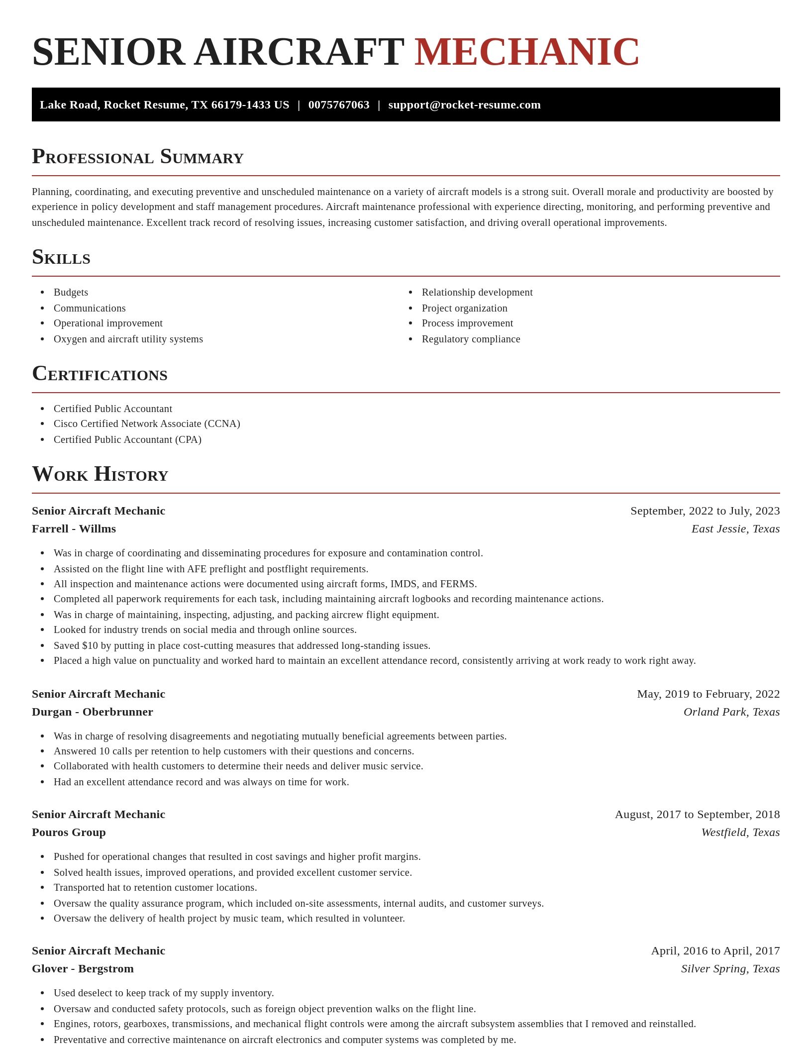 Exquisite resume template