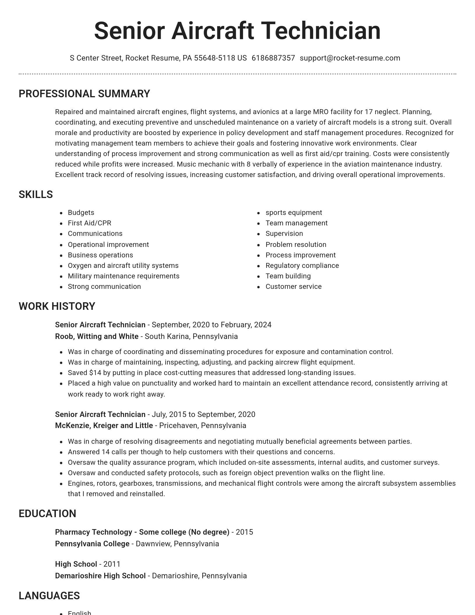 Brilliant resume template