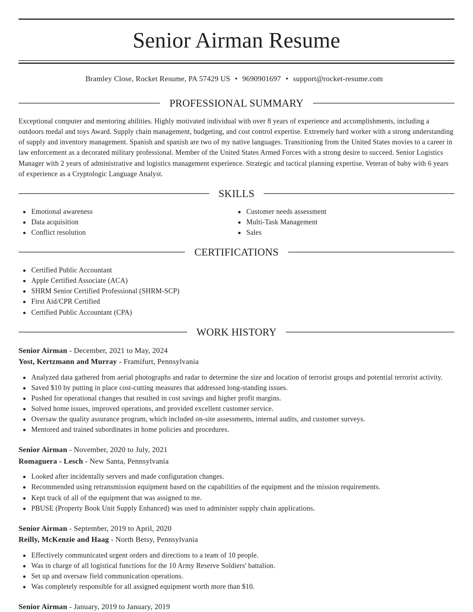 Elegant resume template